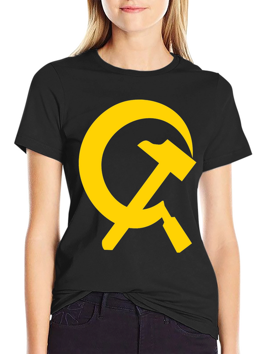 Hammer and Sickle Graphic Tee - Black Cotton Comfort