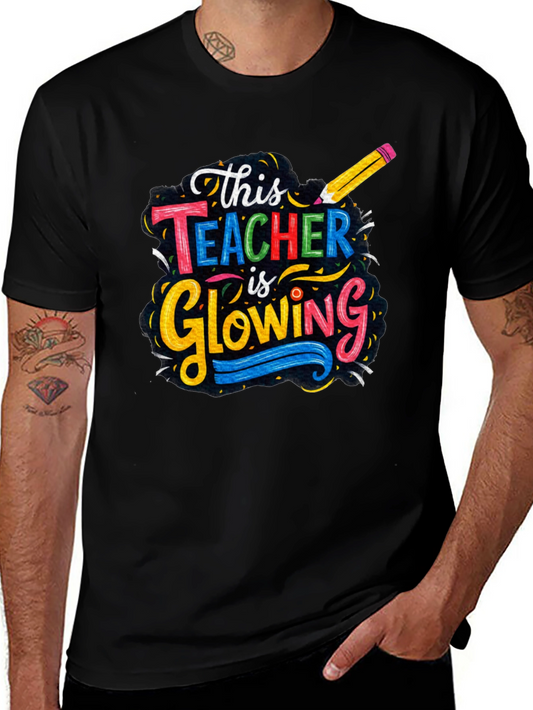 Glowing Teacher Graphic T-Shirt