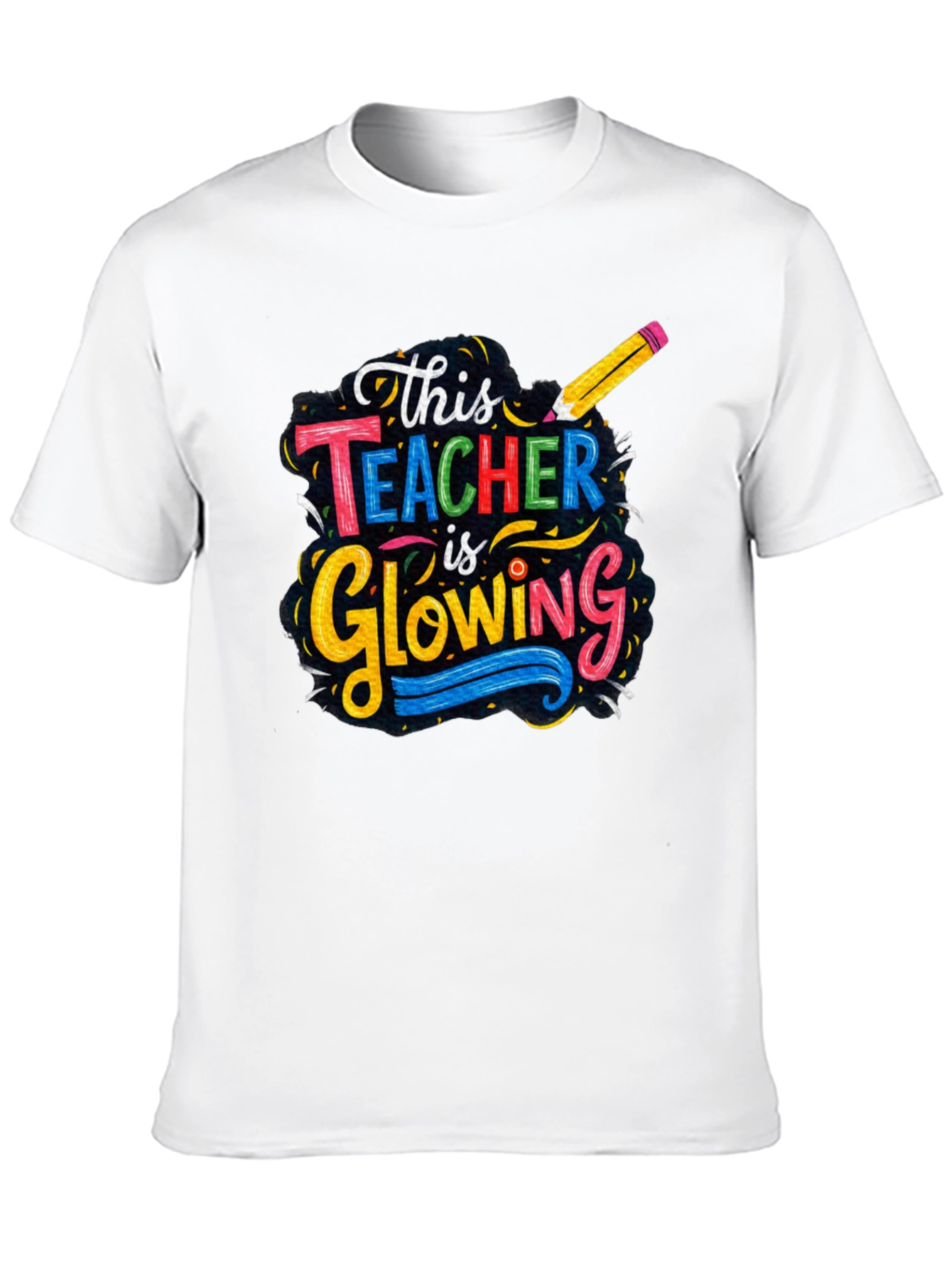 Glowing Teacher Graphic T-Shirt