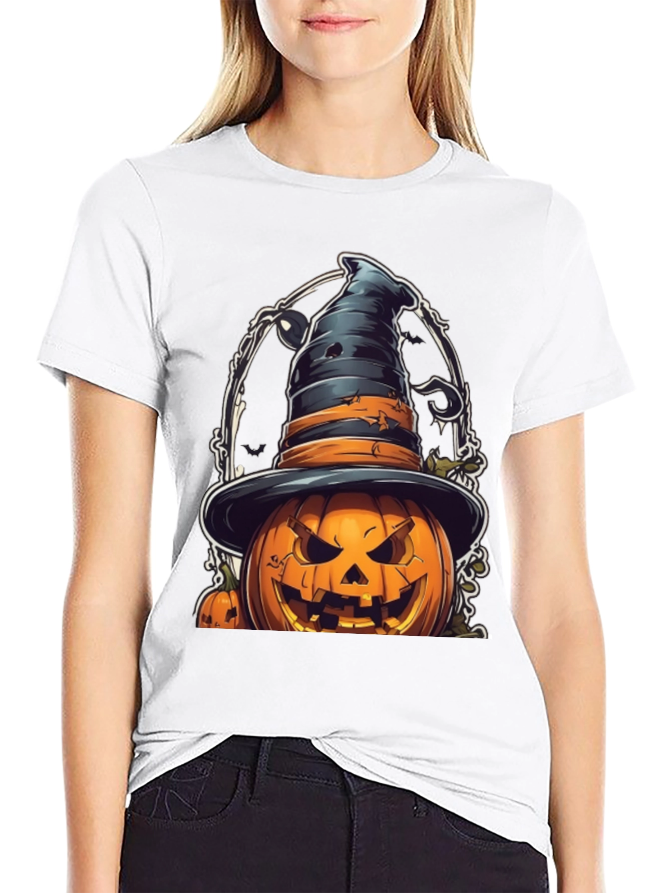 Halloween Pumpkin Witch T-Shirt