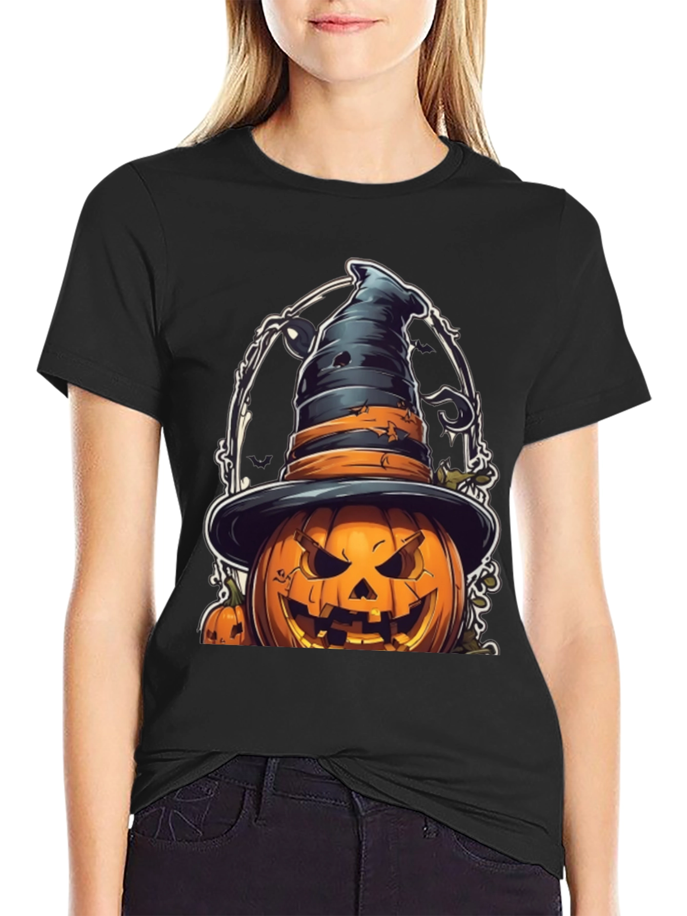 Halloween Pumpkin Witch T-Shirt