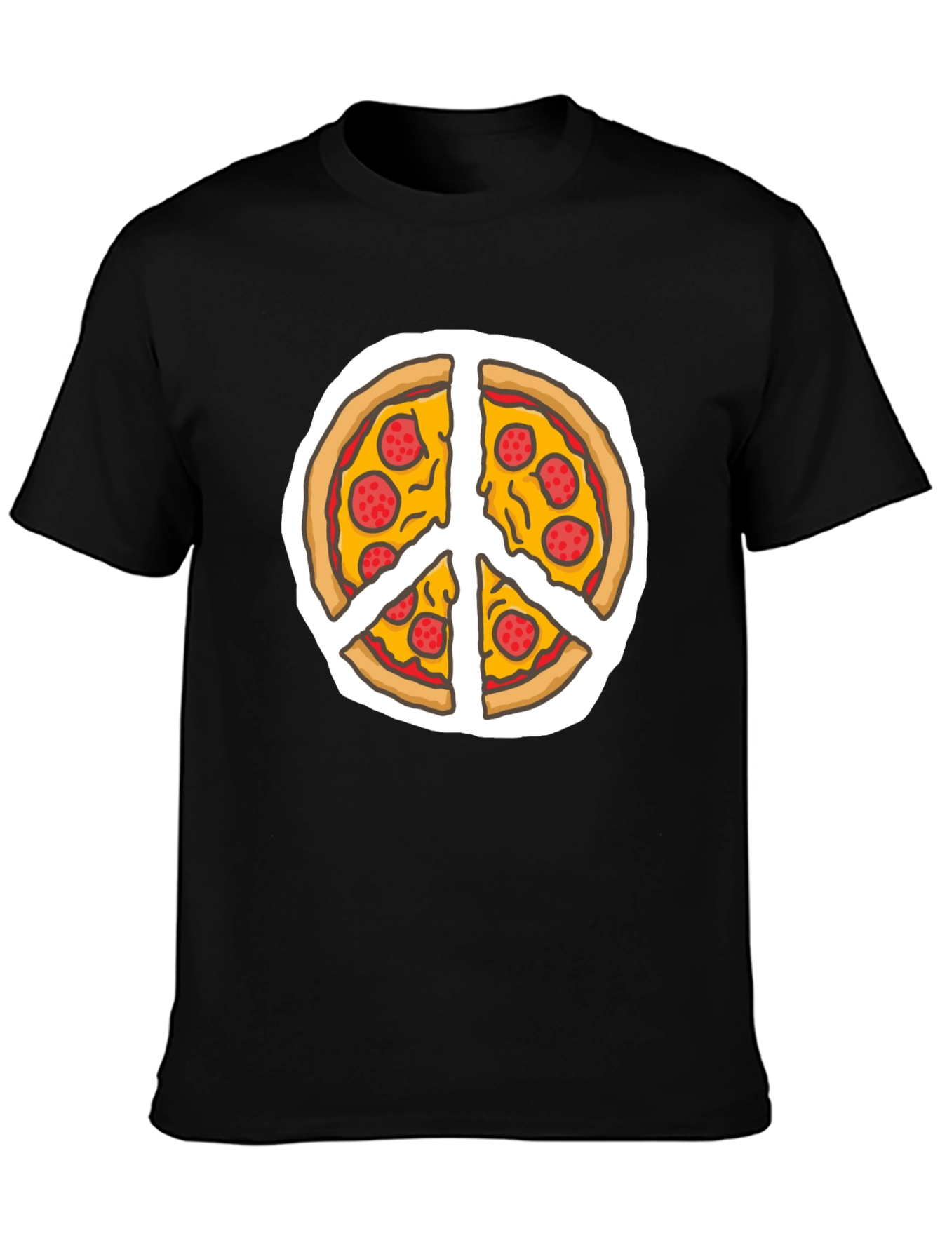 Pizza Peace Sign T-Shirt - Funny Foodie Tee