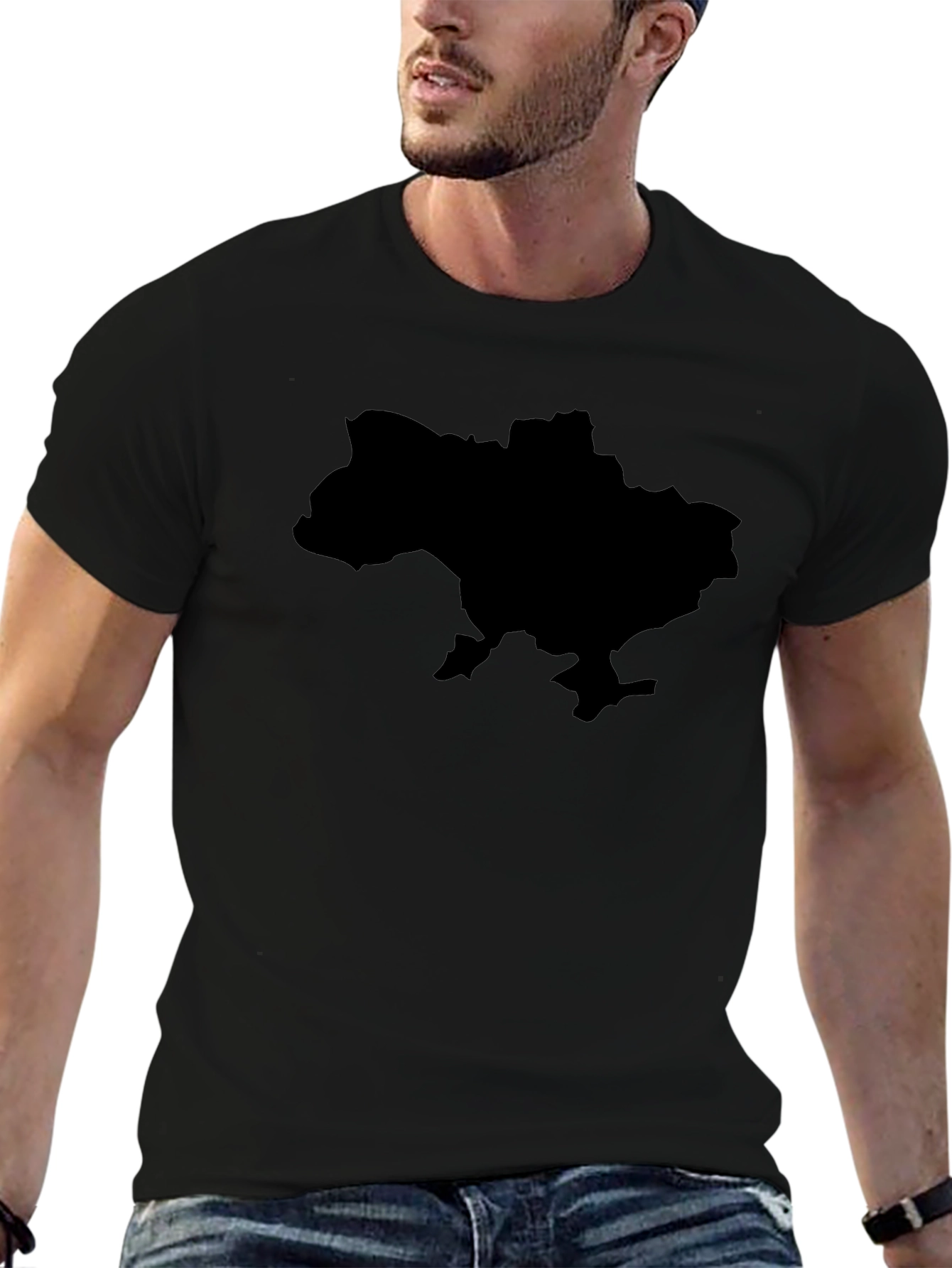 Ukraine Map T-Shirt - Black Graphic Tee