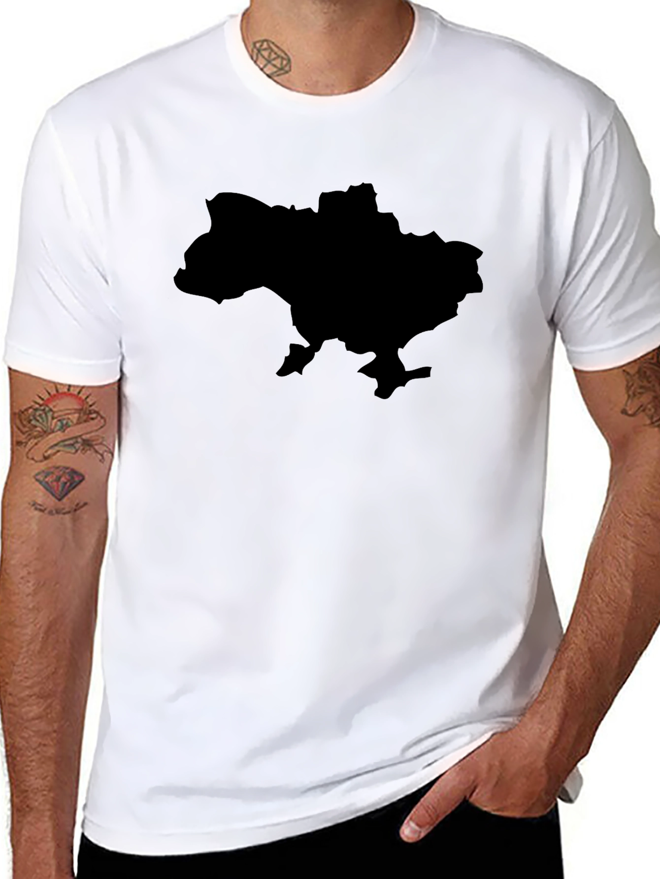 Ukraine Map T-Shirt - Black Graphic Tee