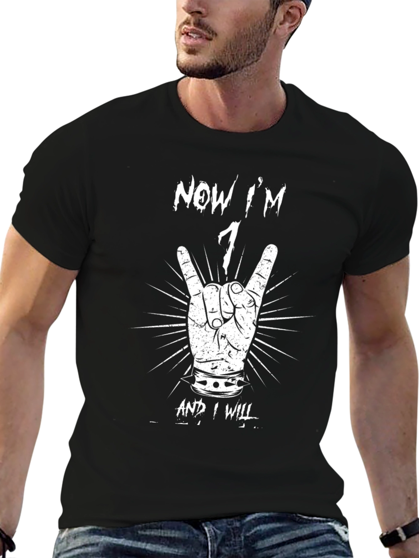Now Im 1 Shirt - Rock On First Birthday