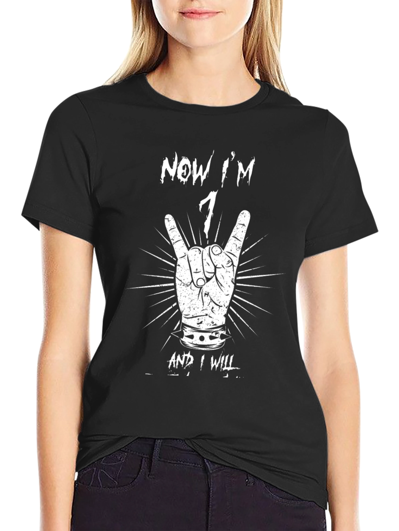 Now Im 1 Shirt - Rock On First Birthday