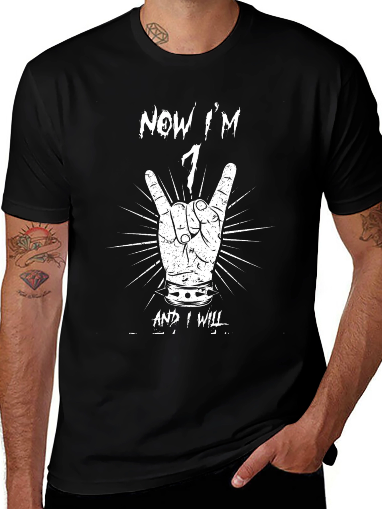 Now Im 1 Shirt - Rock On First Birthday