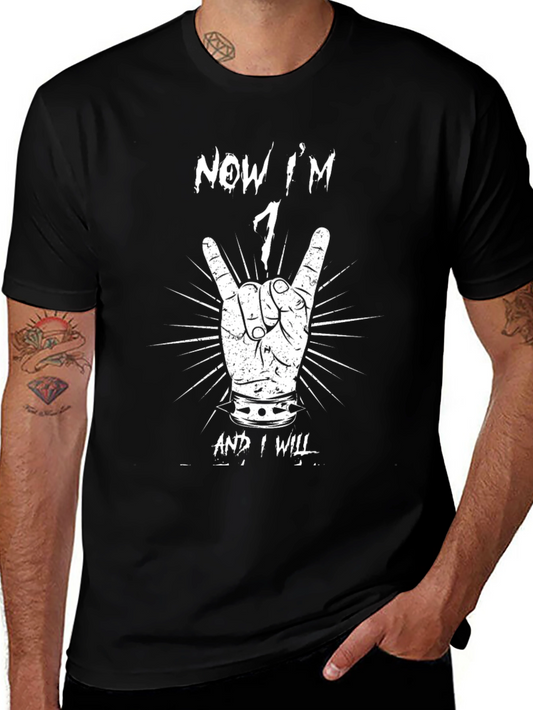 Now Im 1 Shirt - Rock On First Birthday