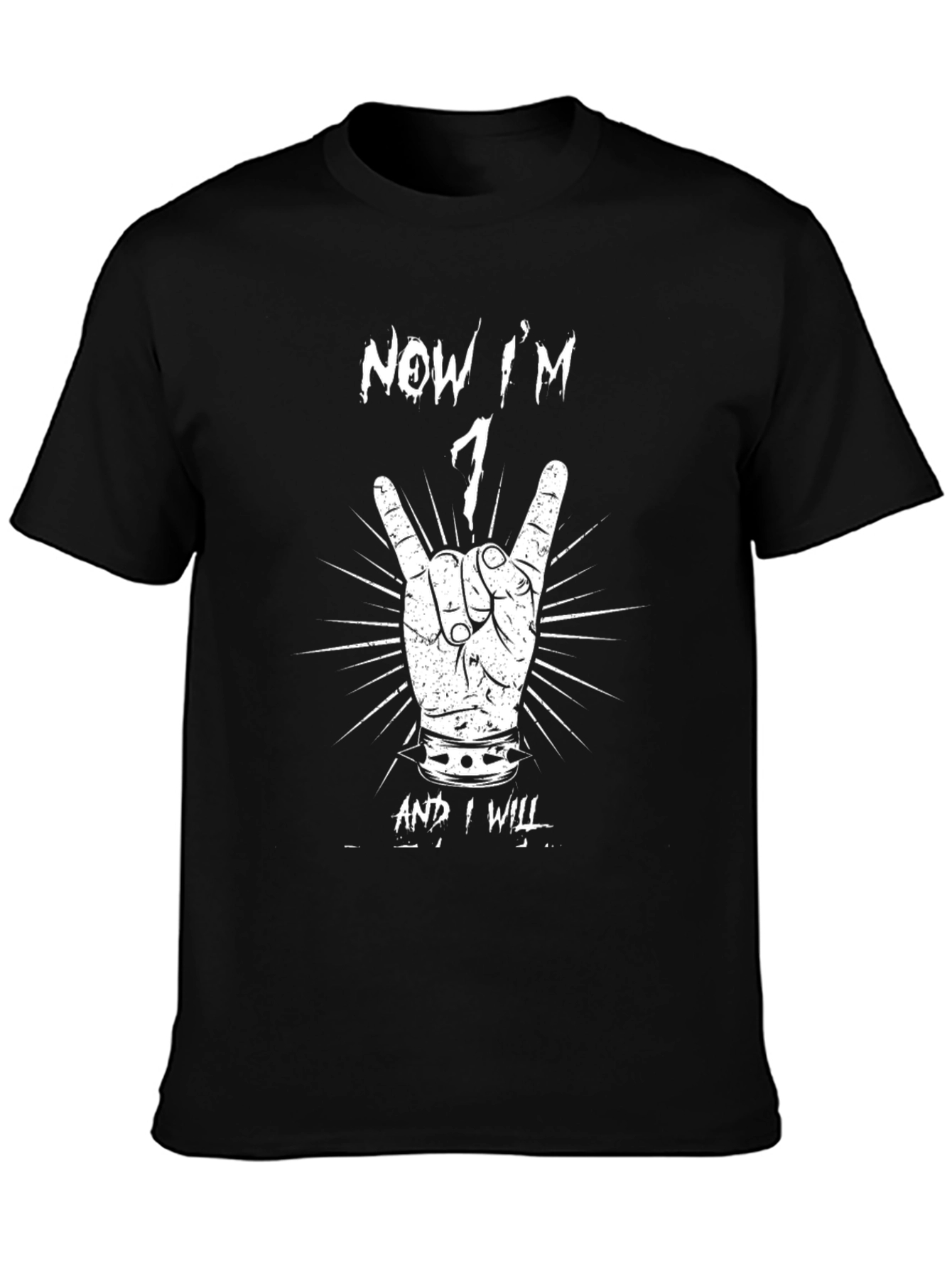 Now Im 1 Shirt - Rock On First Birthday