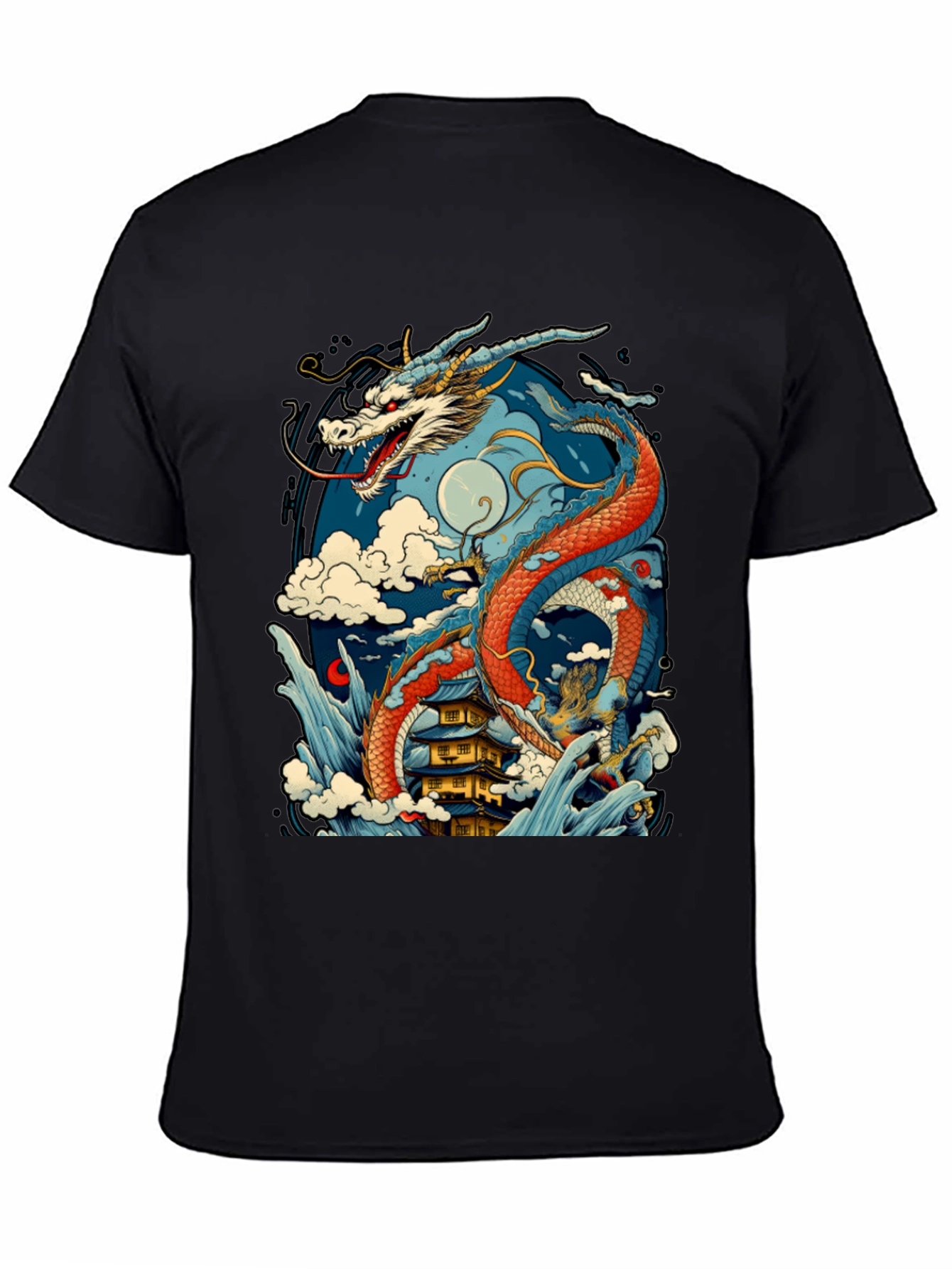 Dragon Graphic T-Shirt - Mens Black Tee