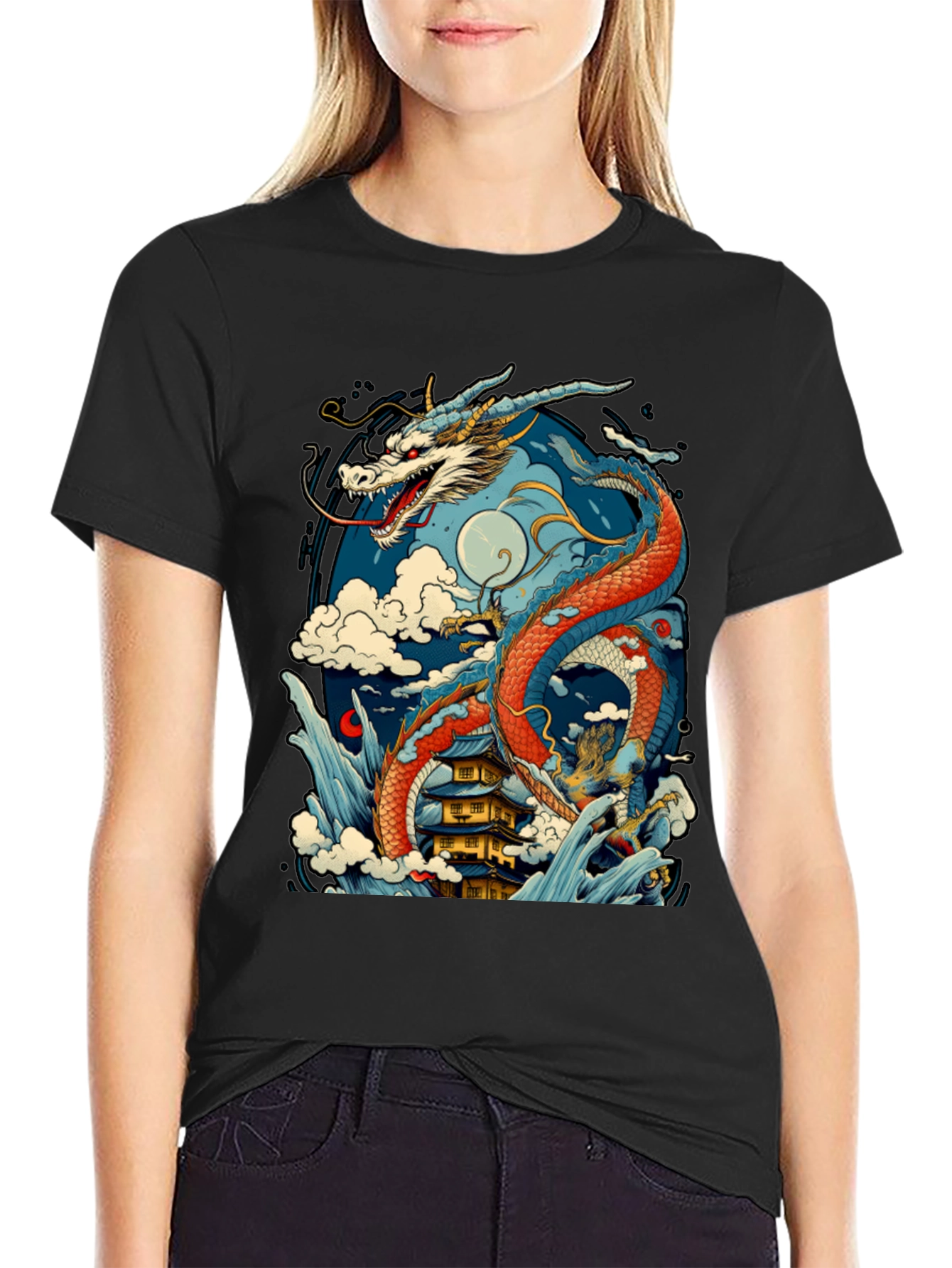 Dragon Graphic T-Shirt - Mens Black Tee
