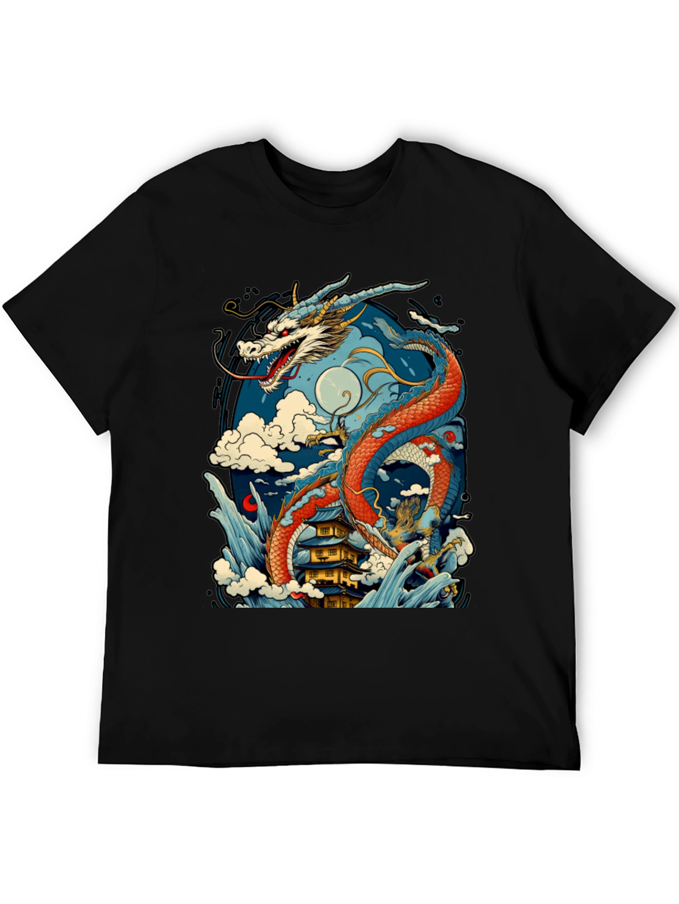 Dragon Graphic T-Shirt - Mens Black Tee