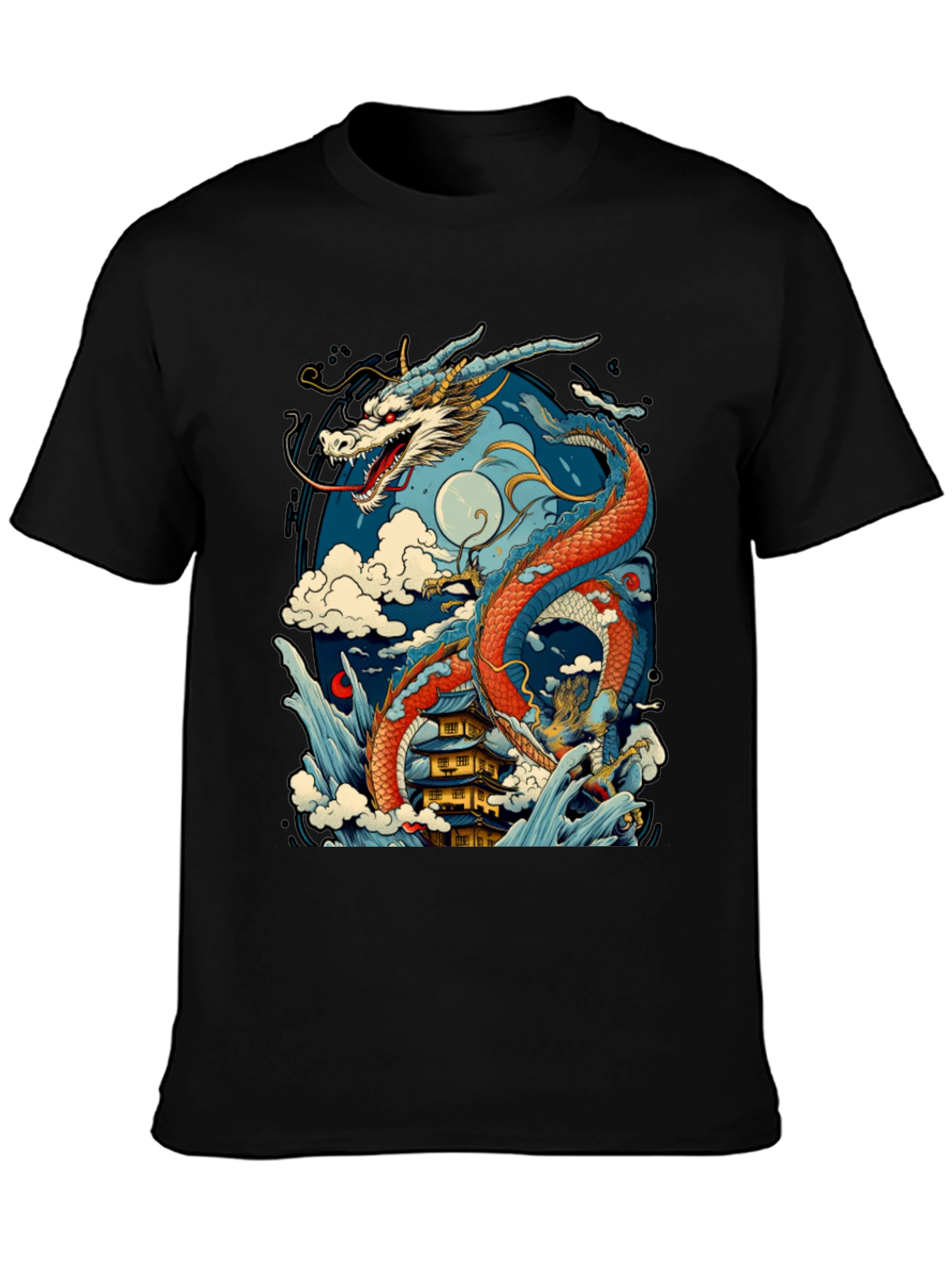 Dragon Graphic T-Shirt - Mens Black Tee