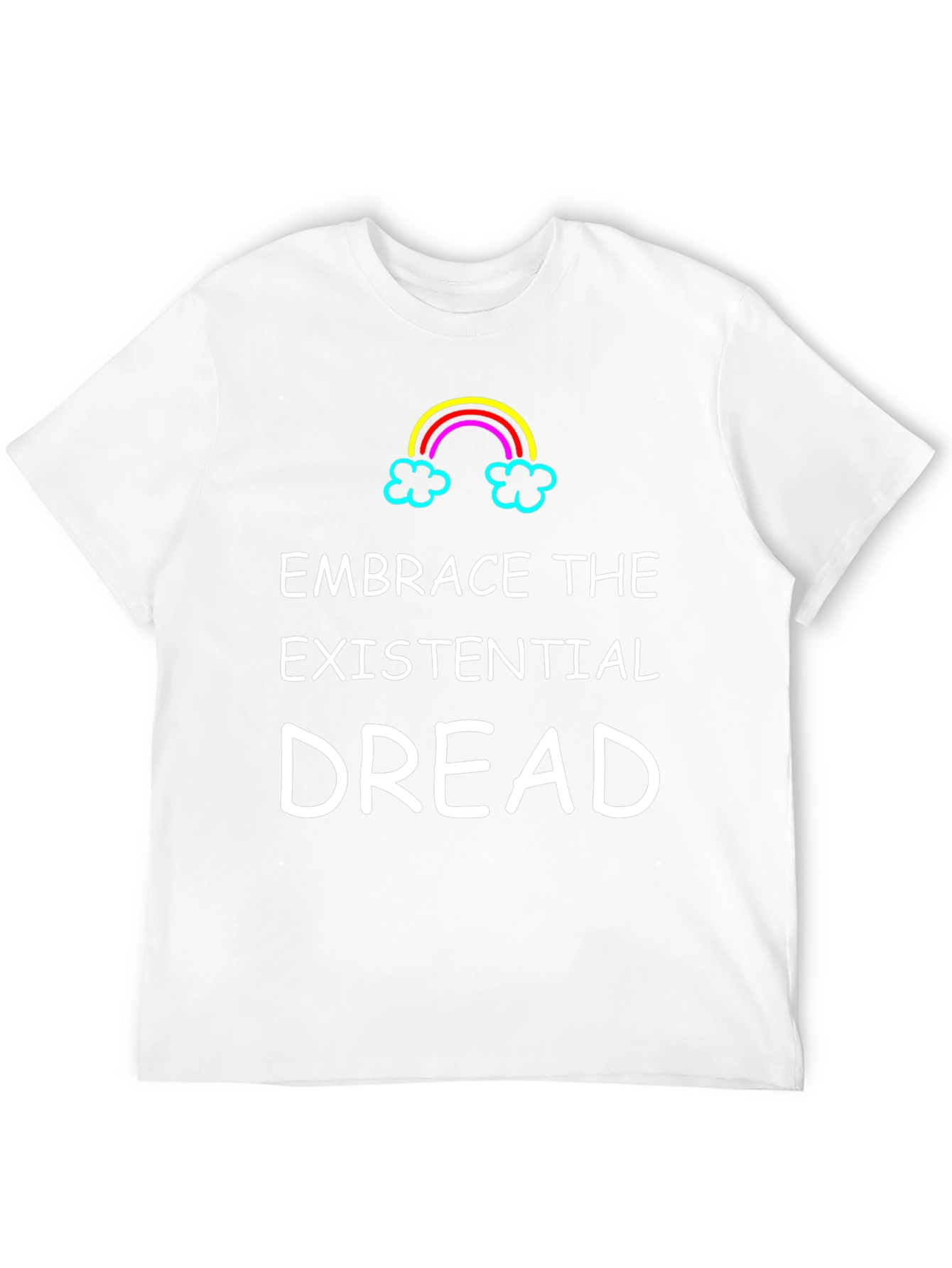 Embrace Existential Dread Black Graphic T-Shirt