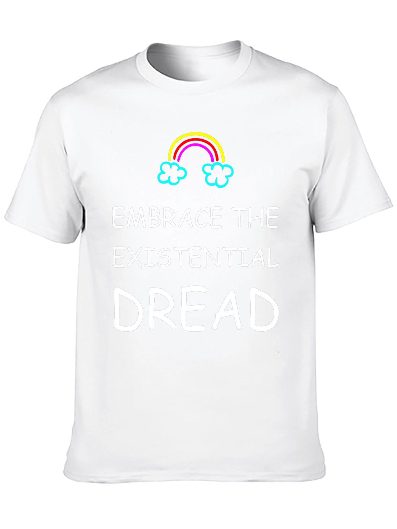 Embrace Existential Dread Black Graphic T-Shirt