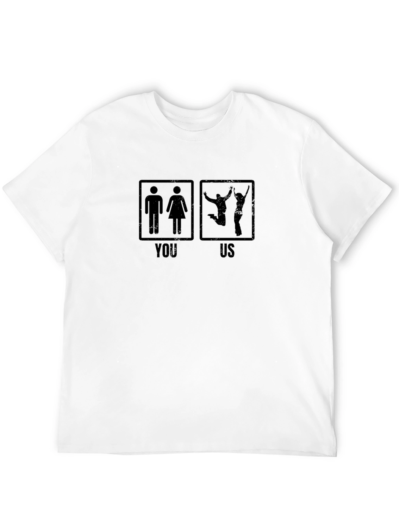 Funny You Vs Us Couple Black T-Shirt