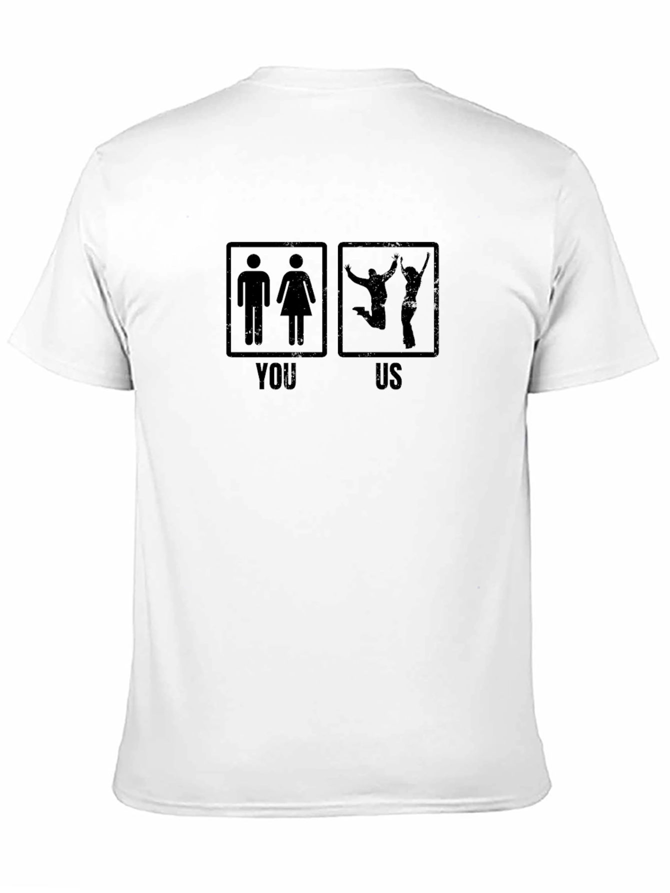 Funny You Vs Us Couple Black T-Shirt