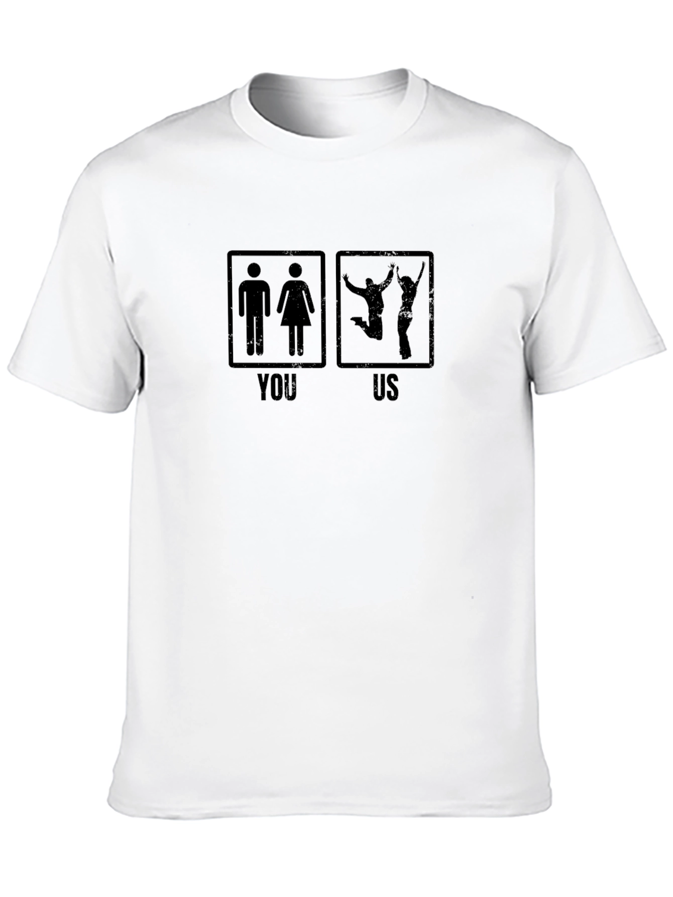 Funny You Vs Us Couple Black T-Shirt