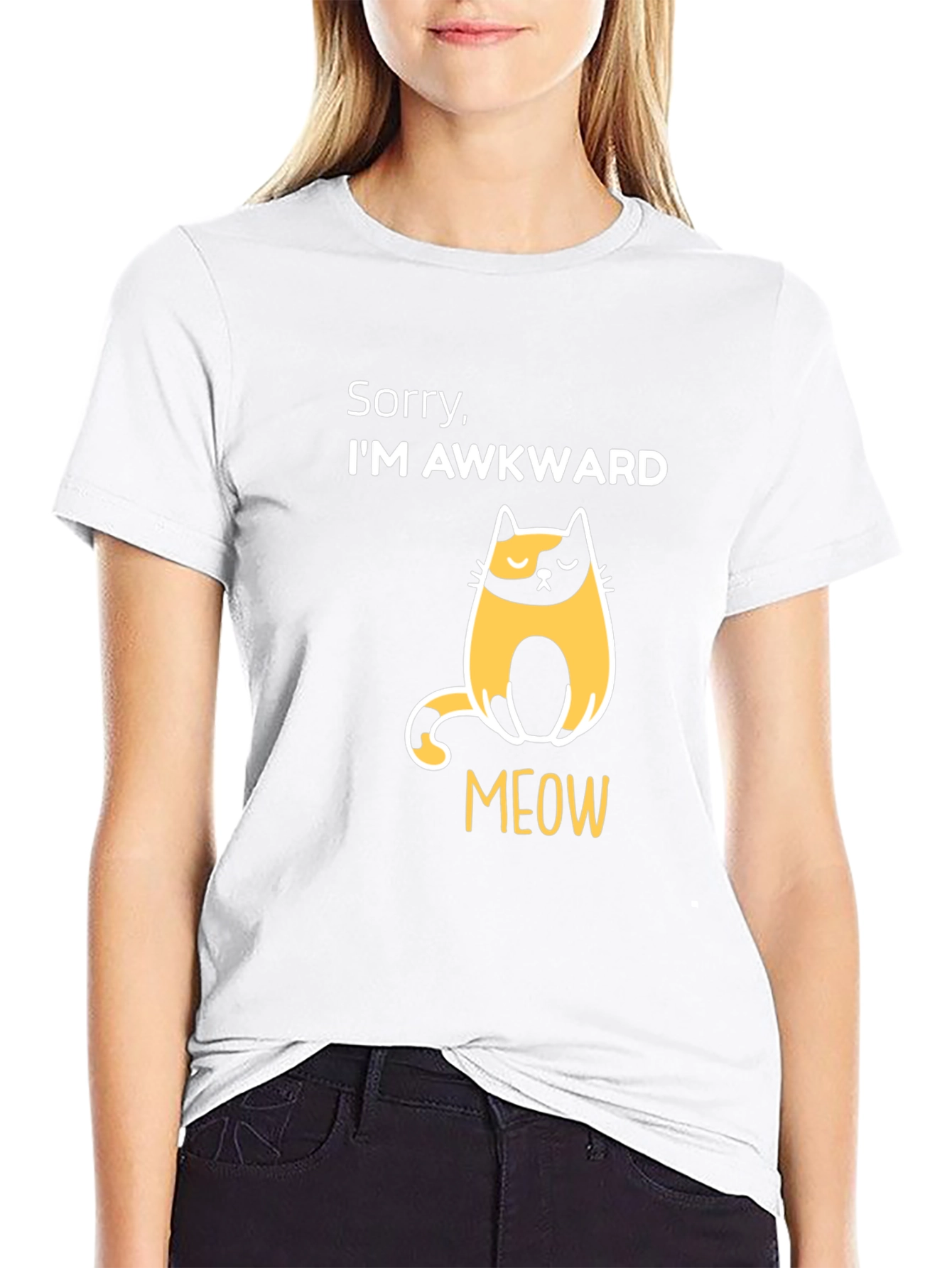 Awkward Cat T-Shirt - Funny Graphic Tee