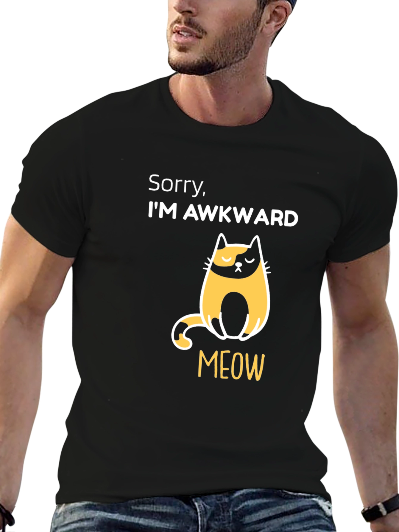 Awkward Cat T-Shirt - Funny Graphic Tee