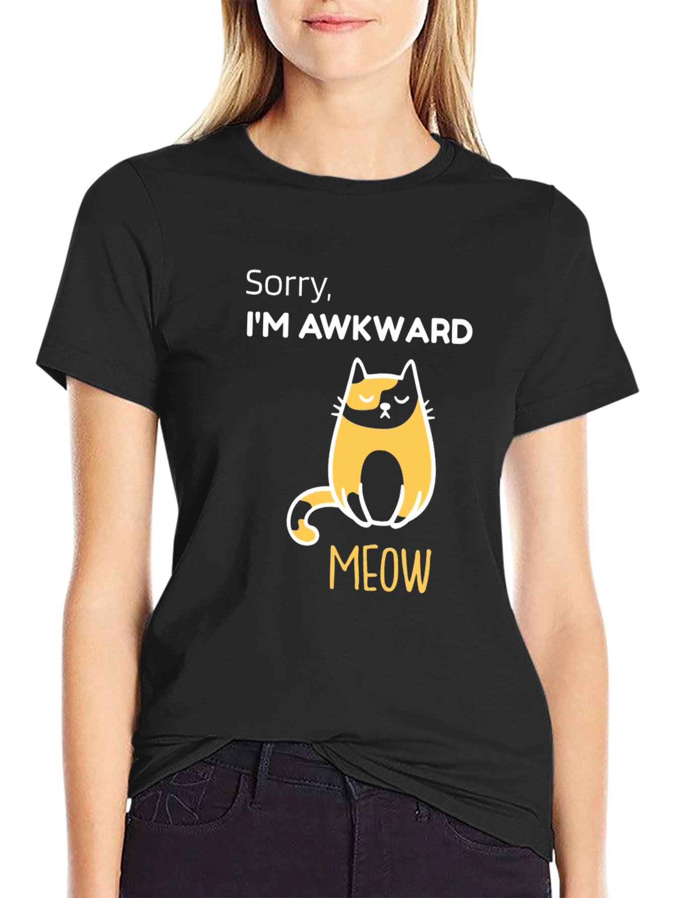 Awkward Cat T-Shirt - Funny Graphic Tee