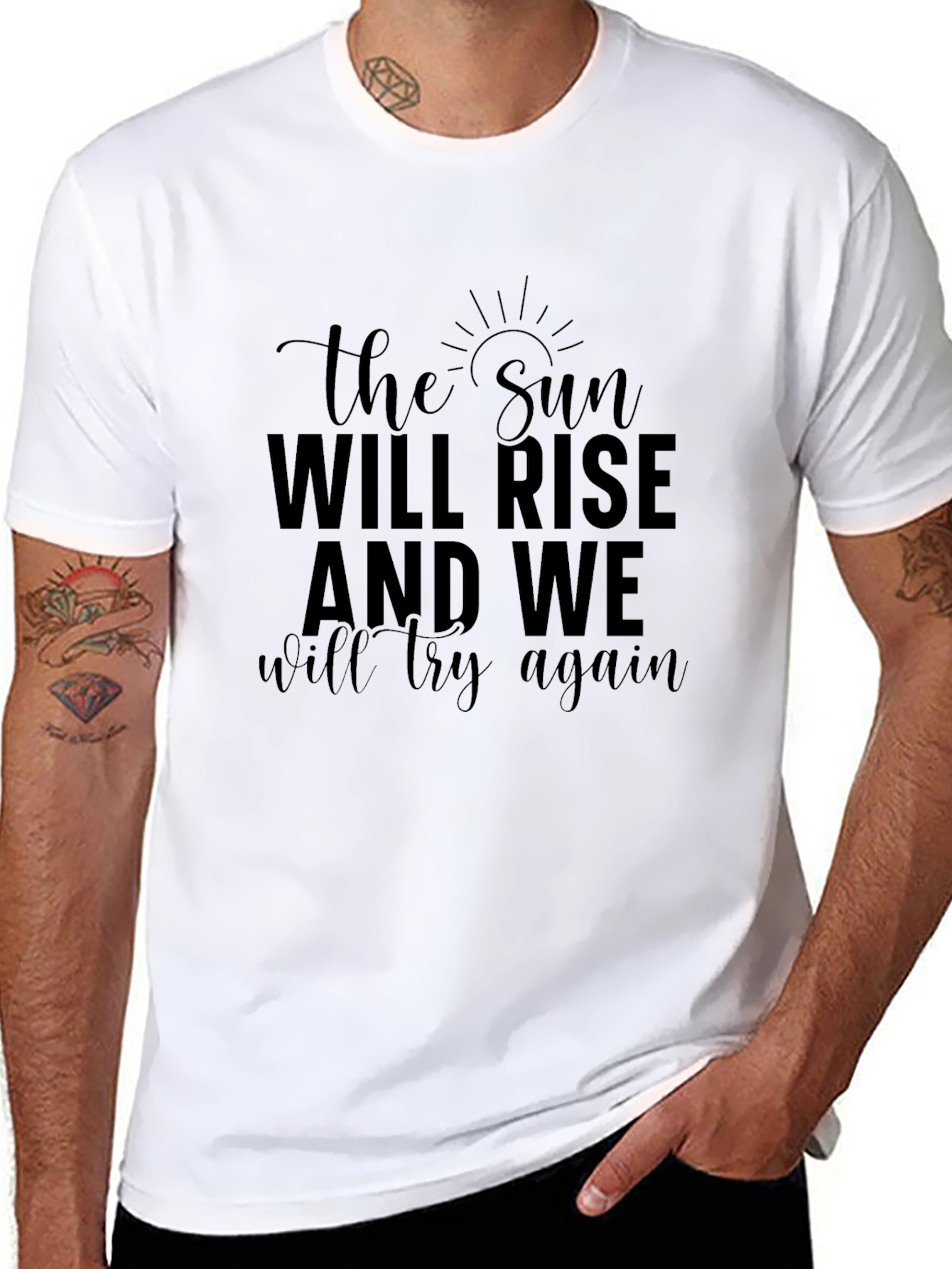 Inspirational Sun Will Rise Graphic T-Shirt