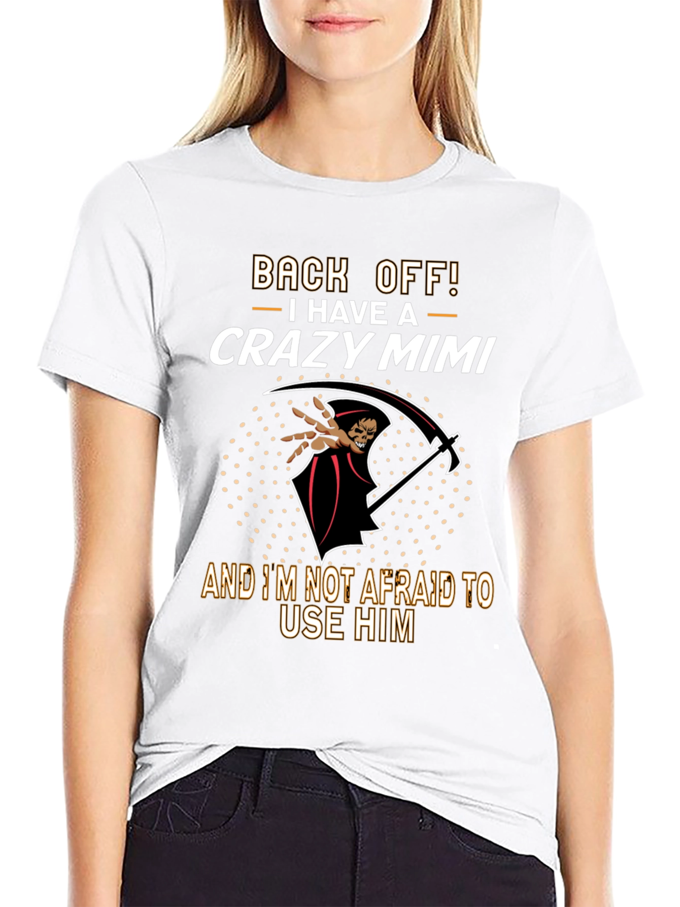 Crazy Mimi T-Shirt - Grim Reaper Graphic Tee