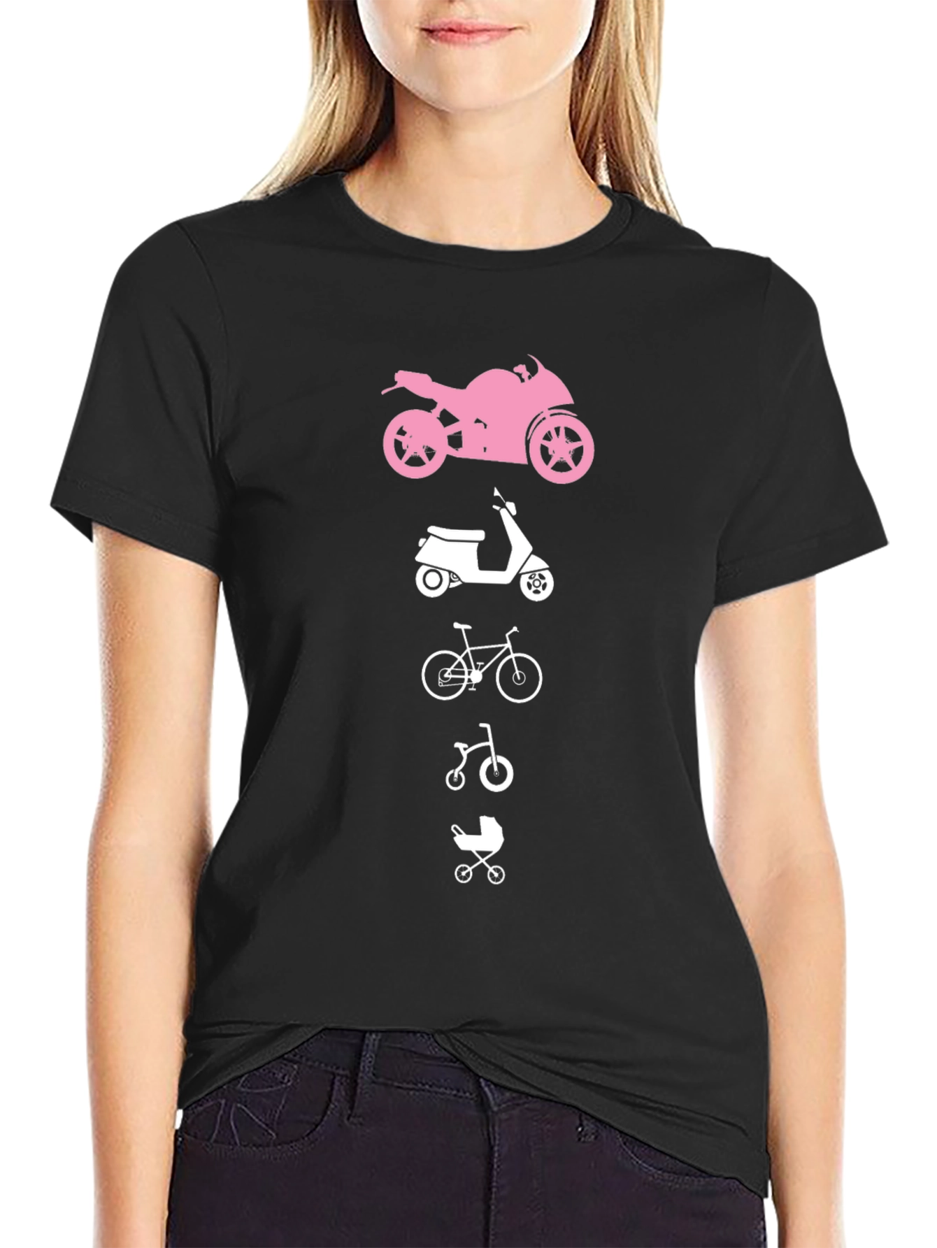 Evolution T-Shirt: Motorcycle Scooter Bike Stroller