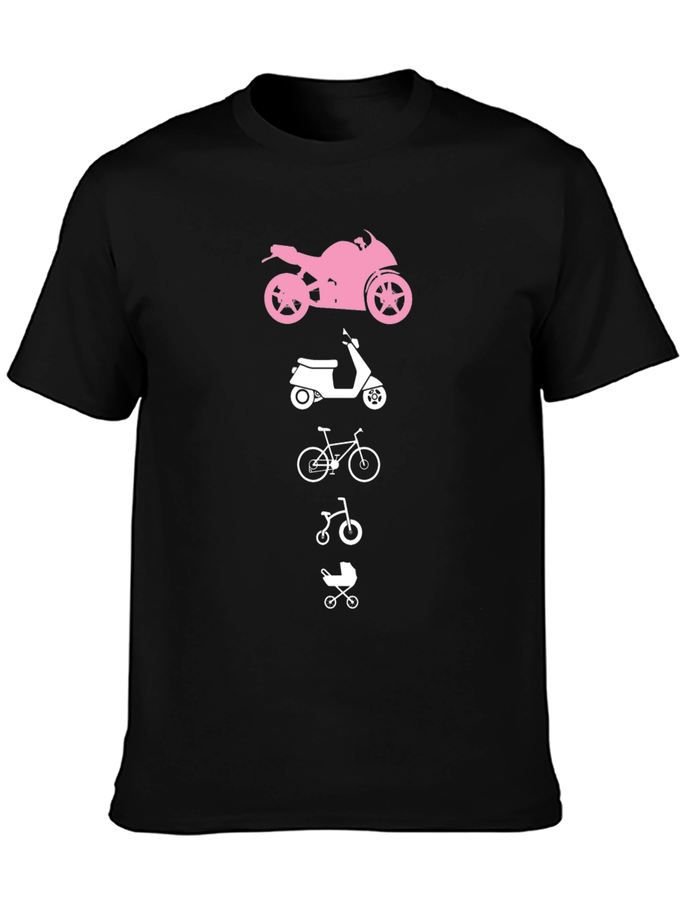 Evolution T-Shirt: Motorcycle Scooter Bike Stroller