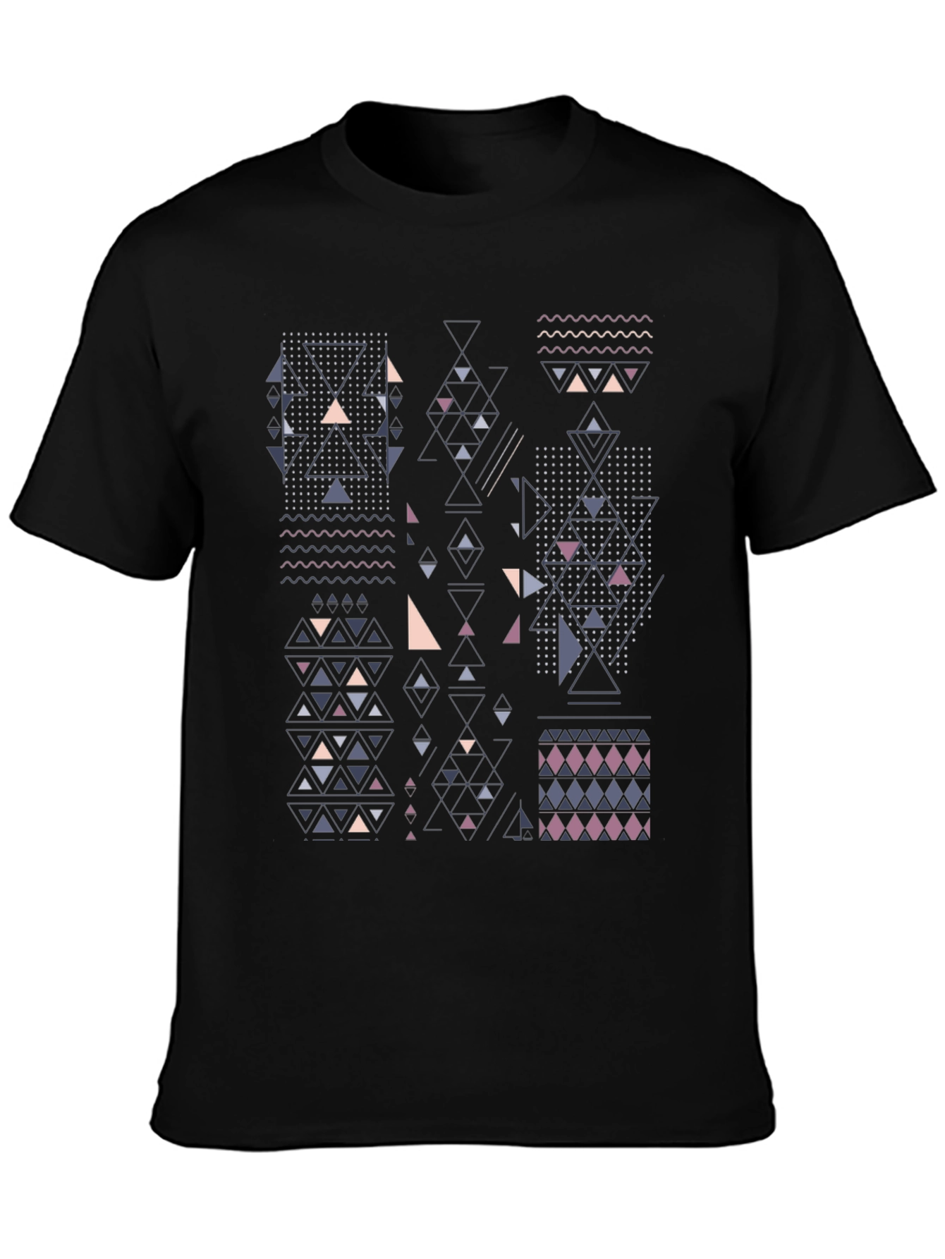 Geometric Graphic Print Tee - Modern Style
