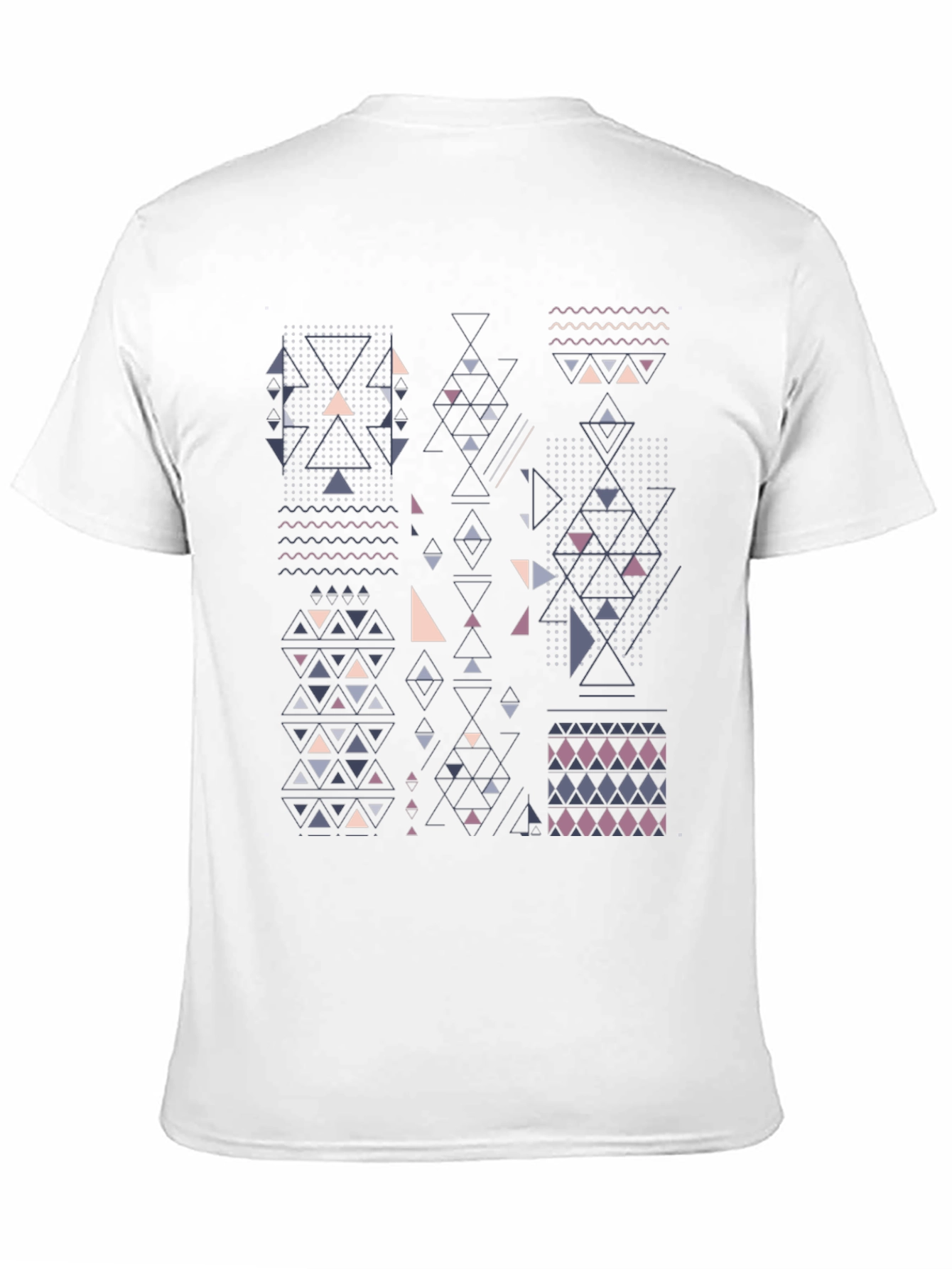 Geometric Graphic Print Tee - Modern Style