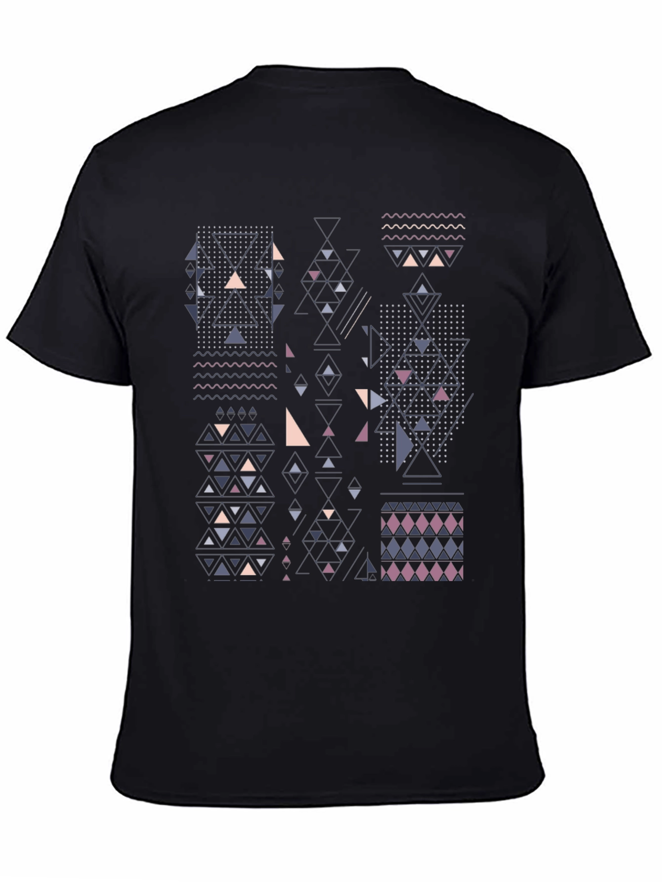 Geometric Graphic Print Tee - Modern Style
