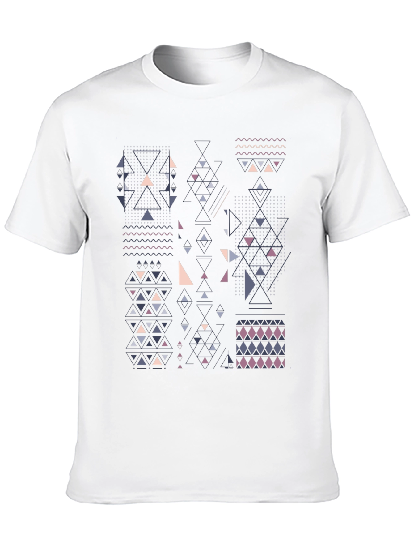 Geometric Graphic Print Tee - Modern Style