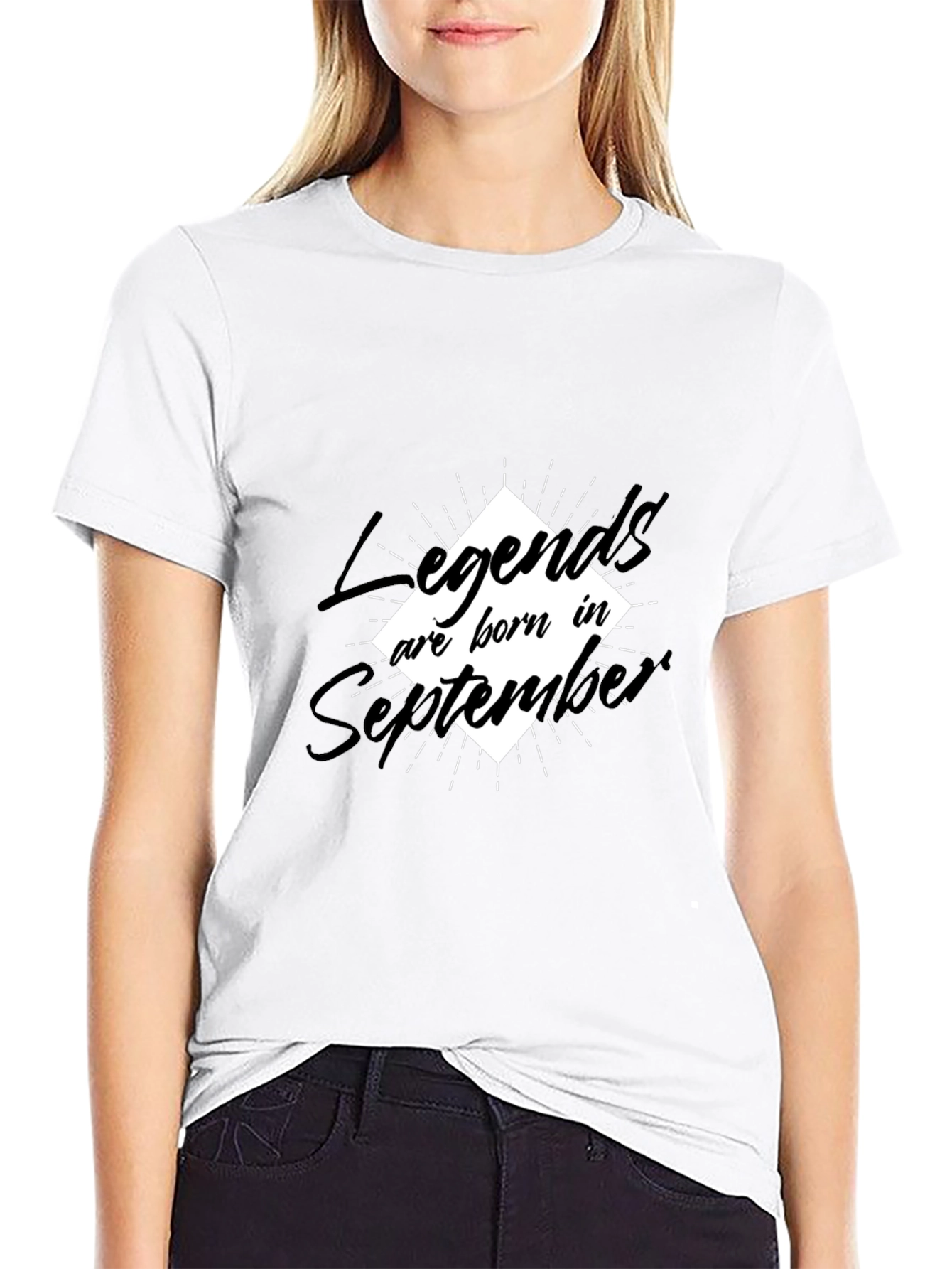 Legends Born in September Black Tee