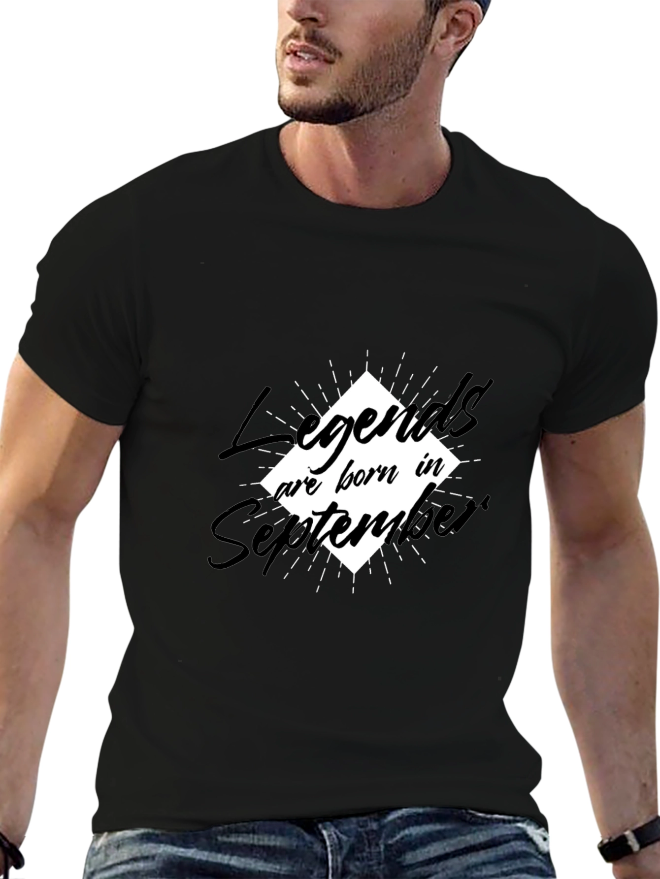 Legends Born in September Black Tee