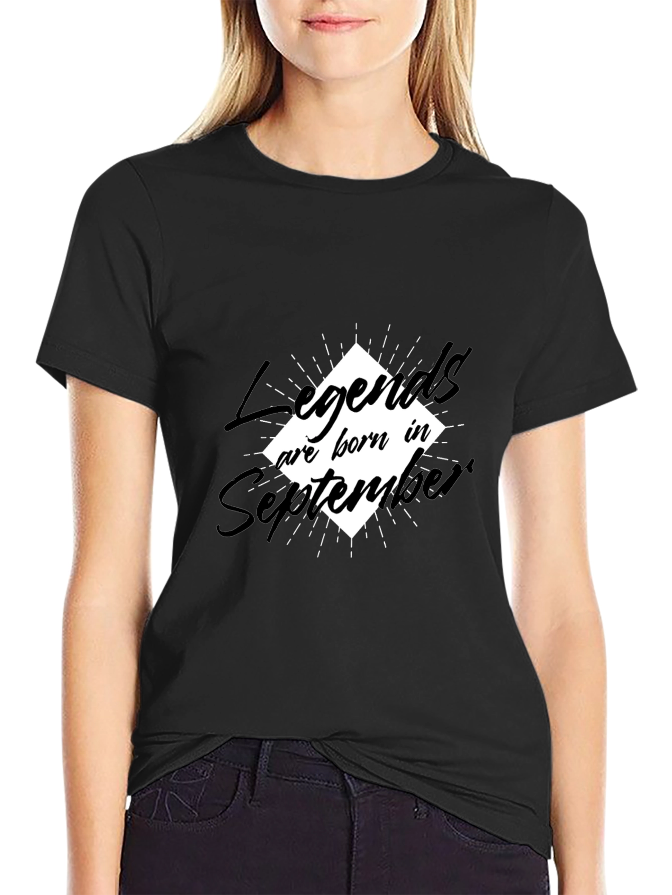 Legends Born in September Black Tee