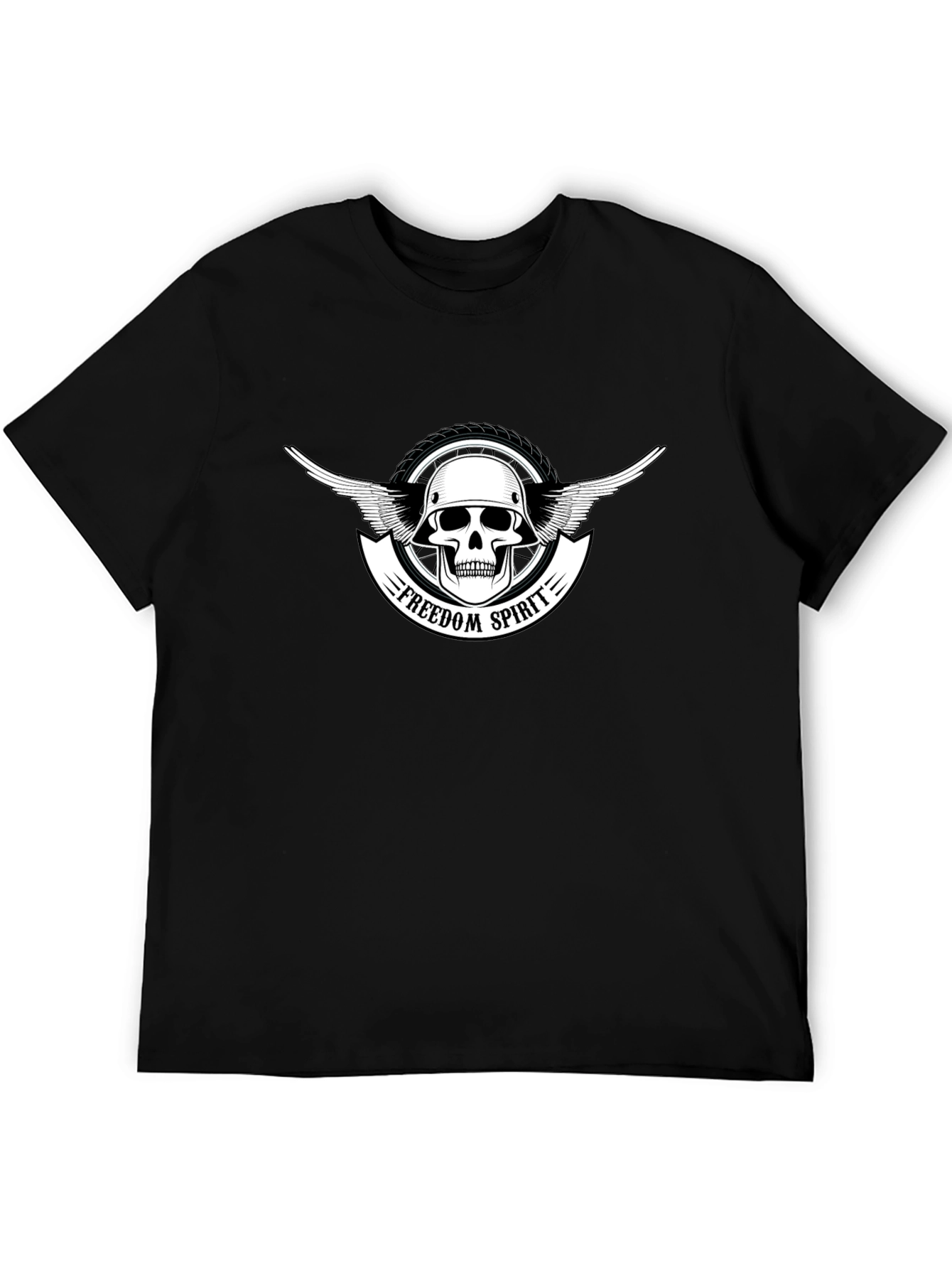 Freedom Spirit Skull Graphic T-Shirt