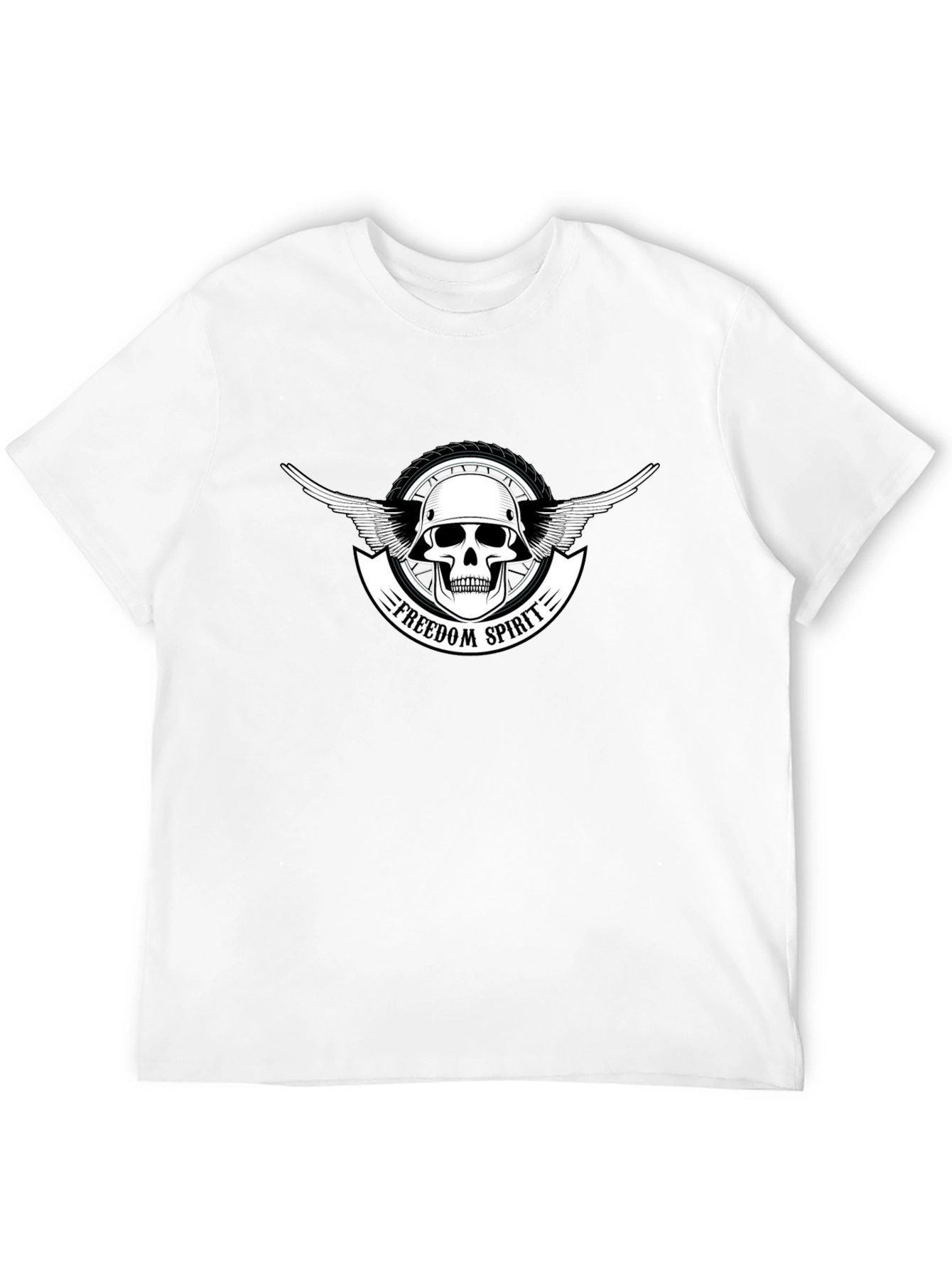 Freedom Spirit Skull Graphic T-Shirt