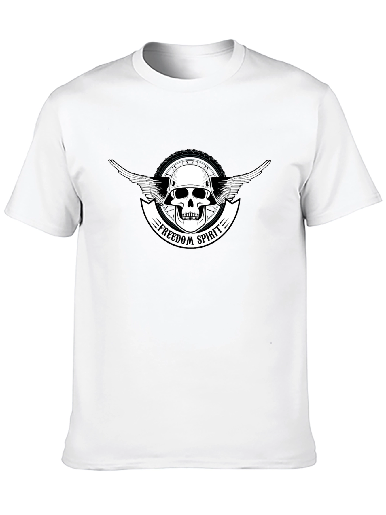 Freedom Spirit Skull Graphic T-Shirt