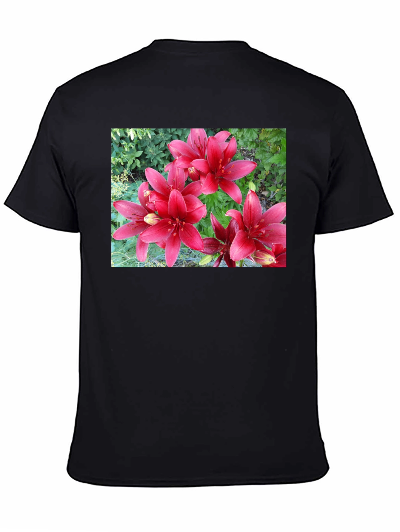 Red Lily Flower Graphic T-Shirt