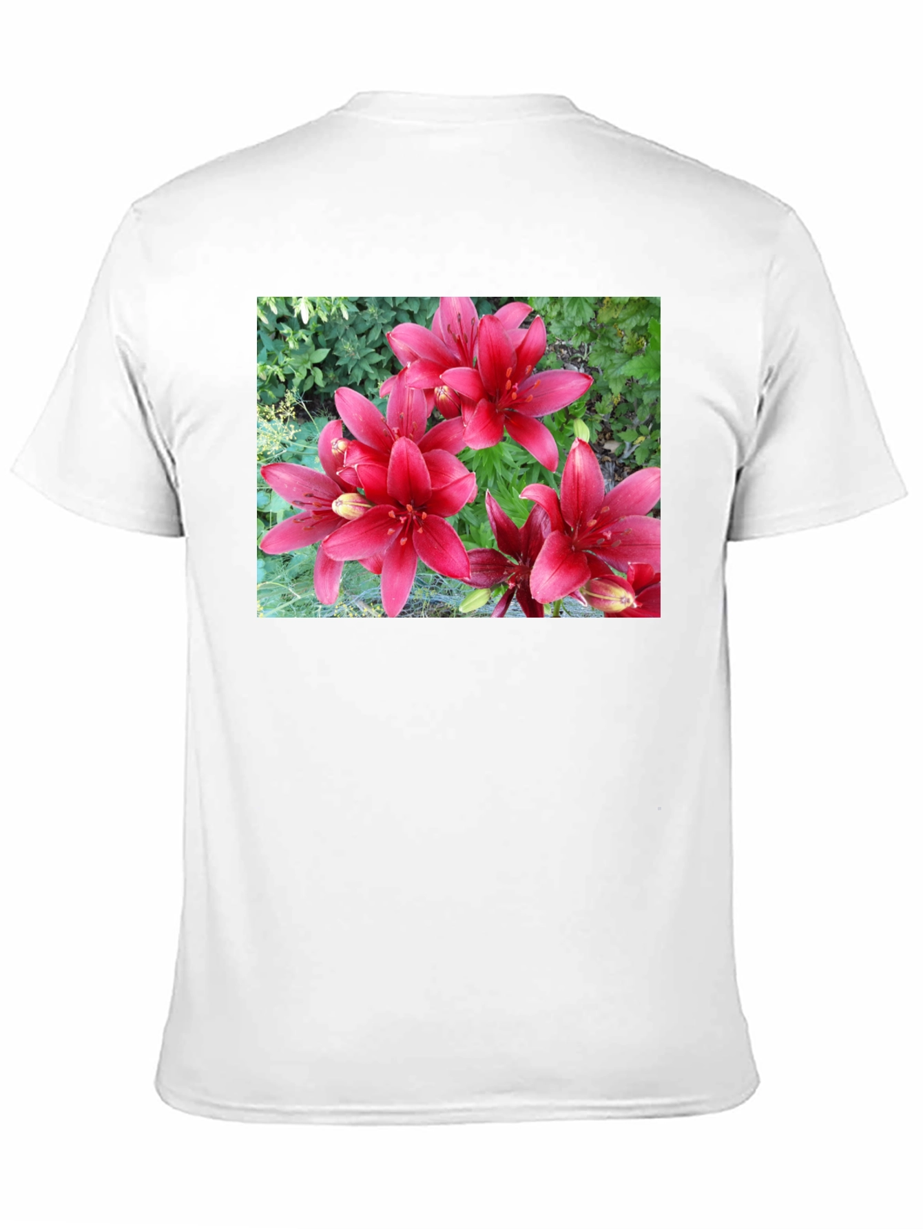 Red Lily Flower Graphic T-Shirt