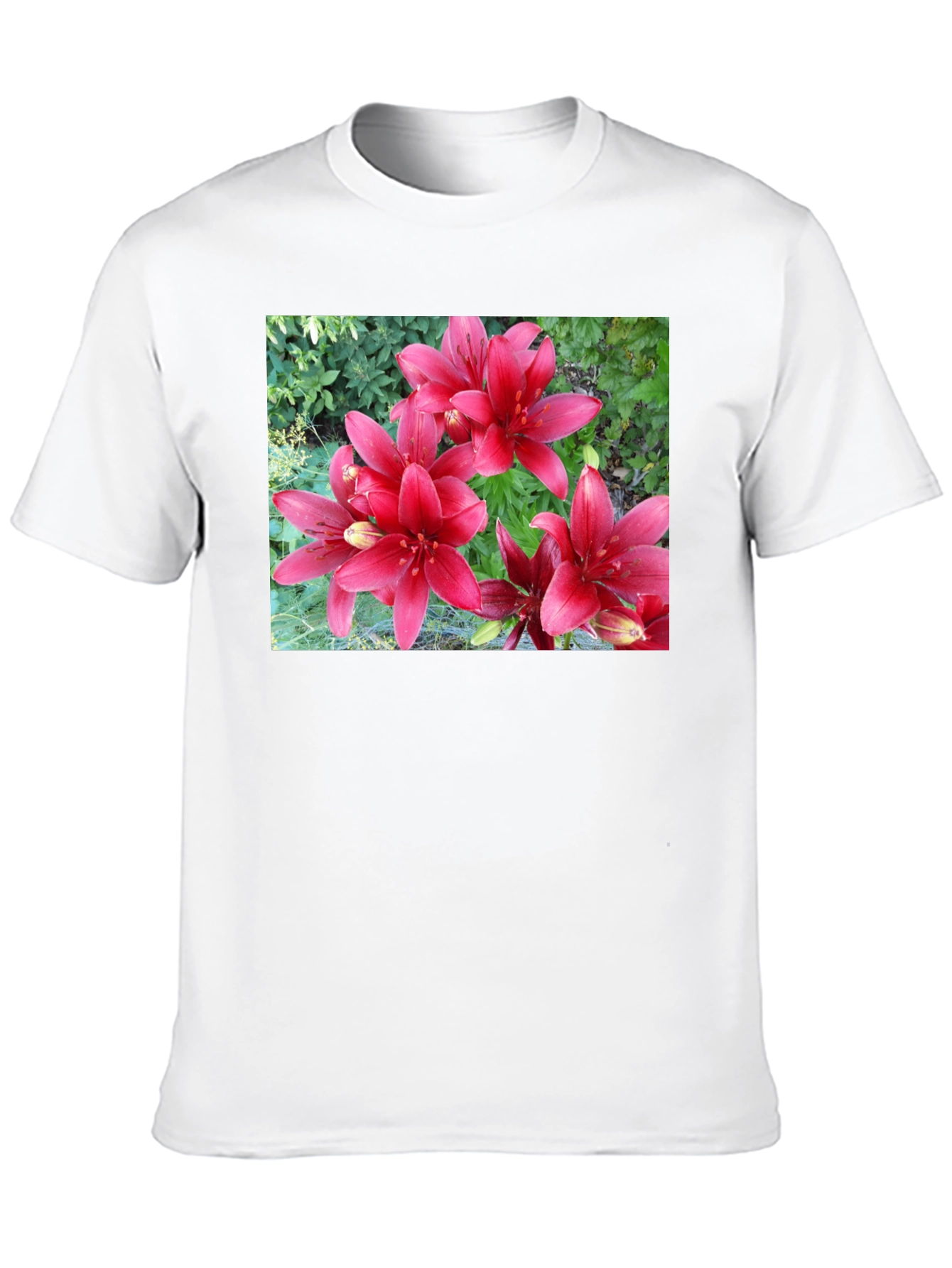 Red Lily Flower Graphic T-Shirt