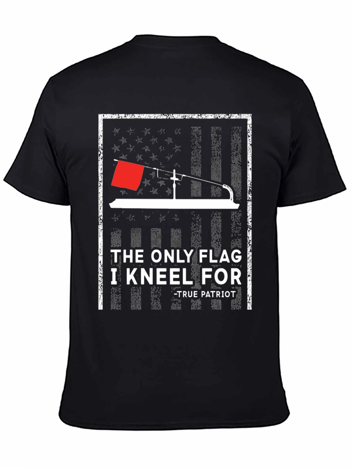 Patriotic Ice Fishing T-Shirt - The Only Flag