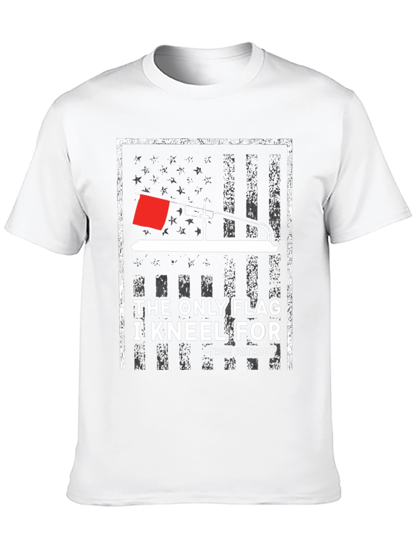 Patriotic Ice Fishing T-Shirt - The Only Flag
