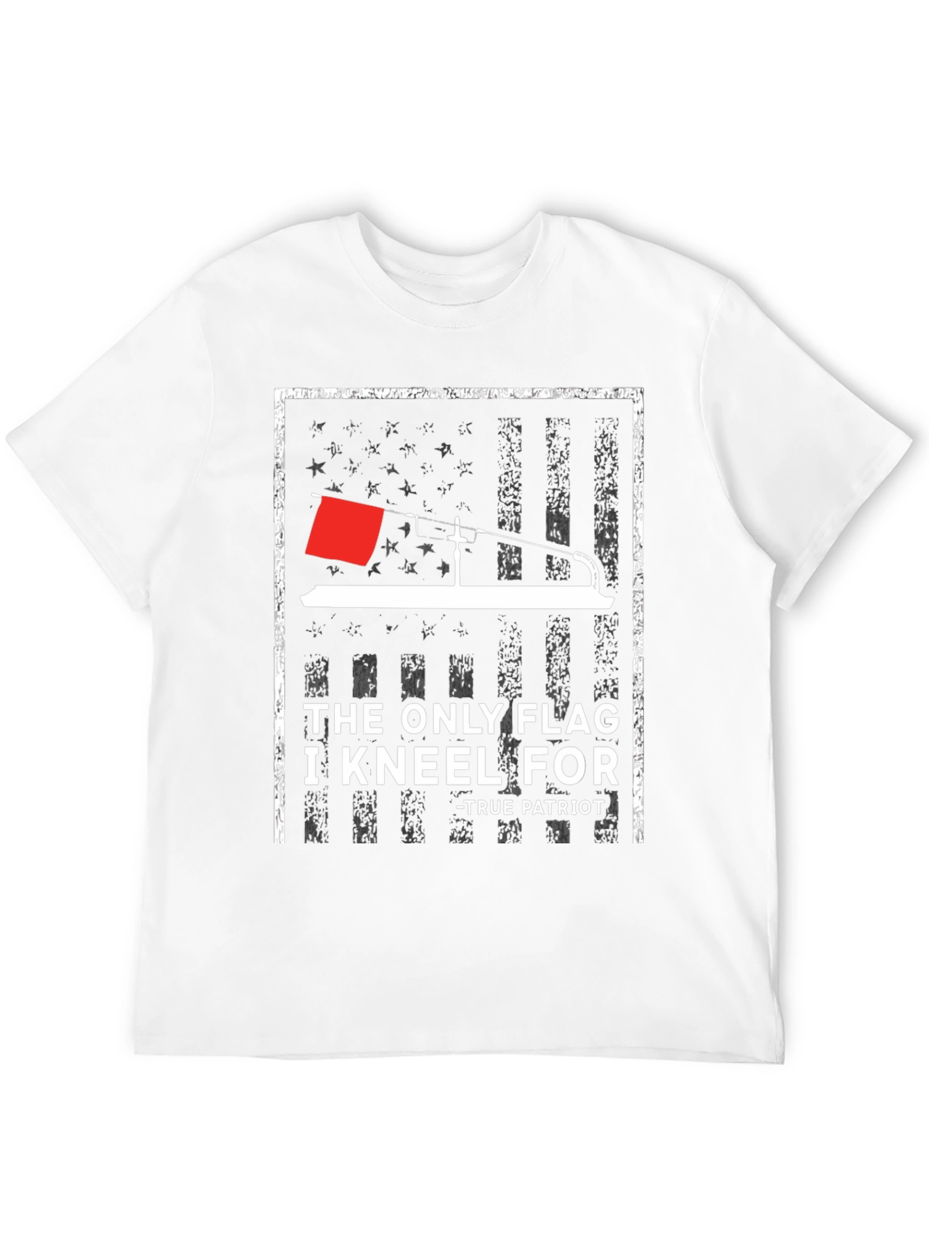 Patriotic Ice Fishing T-Shirt - The Only Flag