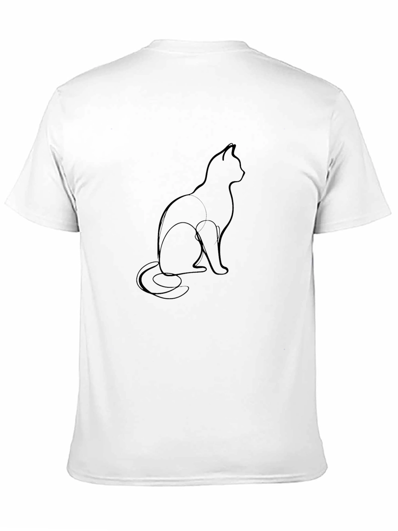 Minimalist Cat Graphic T-Shirt - Unisex