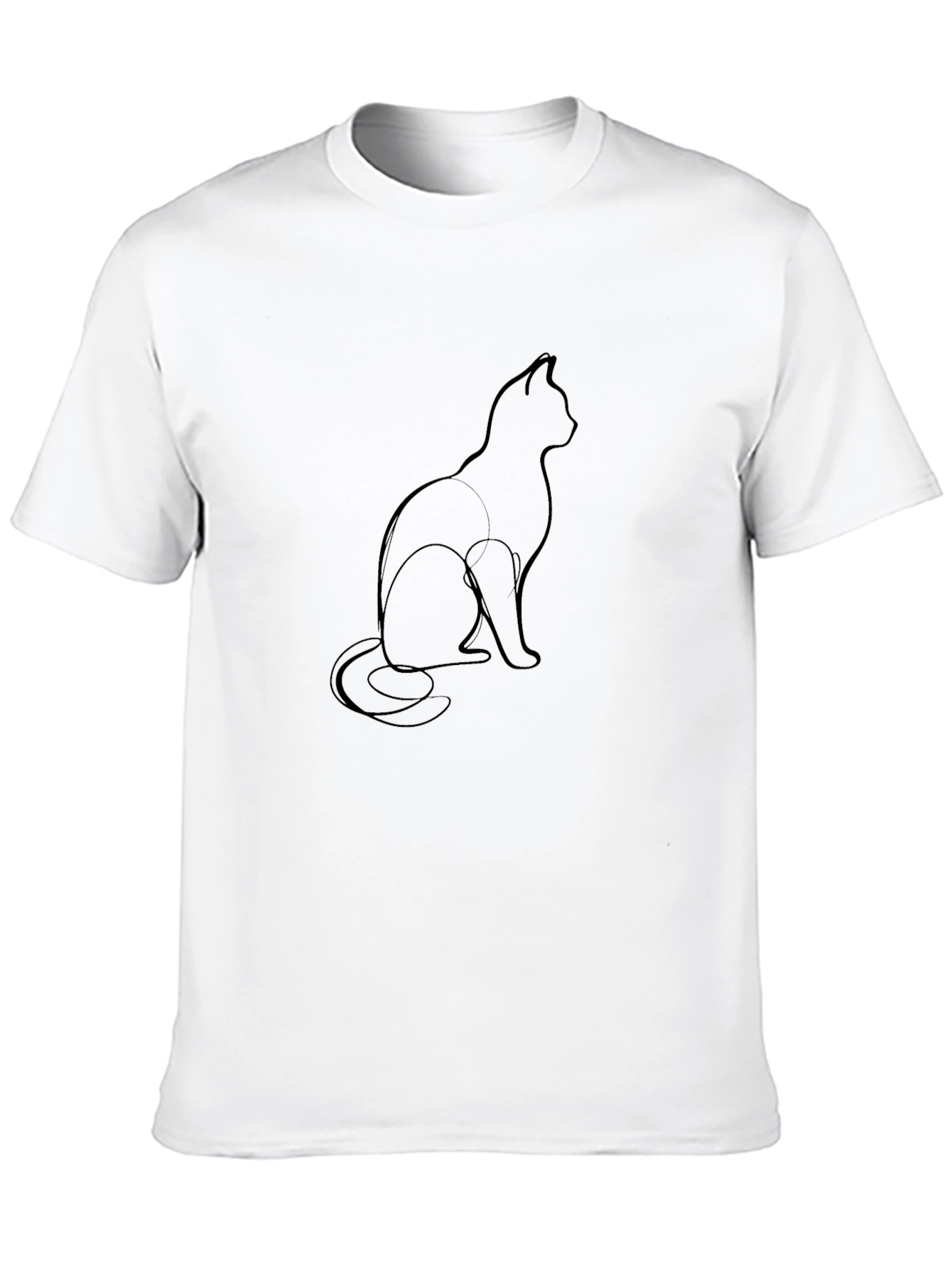 Minimalist Cat Graphic T-Shirt - Unisex