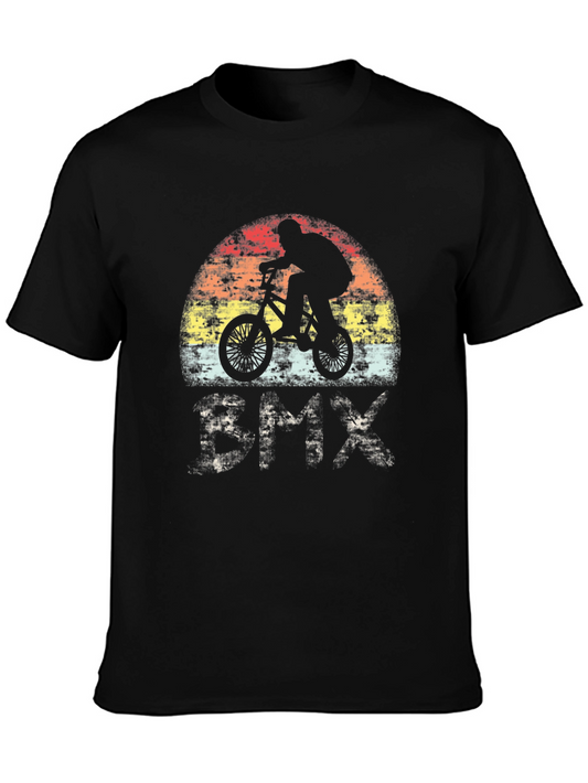 Vintage BMX Rider Graphic T-Shirt - Black