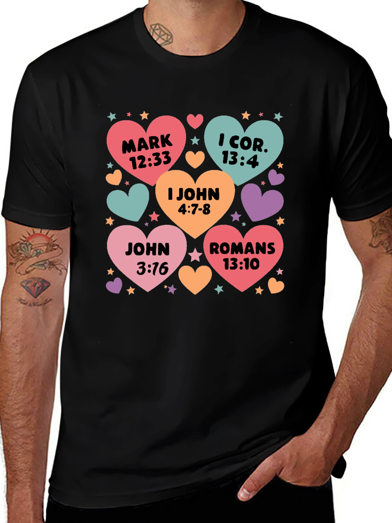 Bible Verse Heart T-Shirt Christian Love Shirt