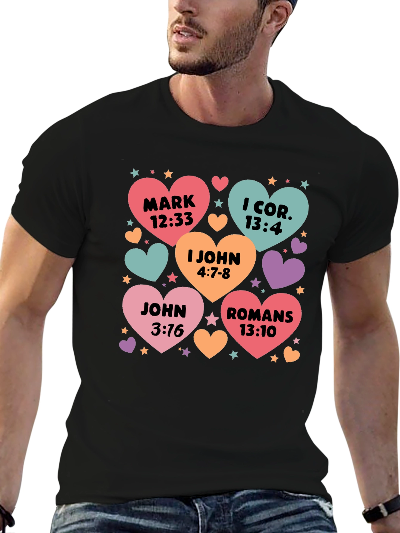 Bible Verse Heart T-Shirt Christian Love Shirt